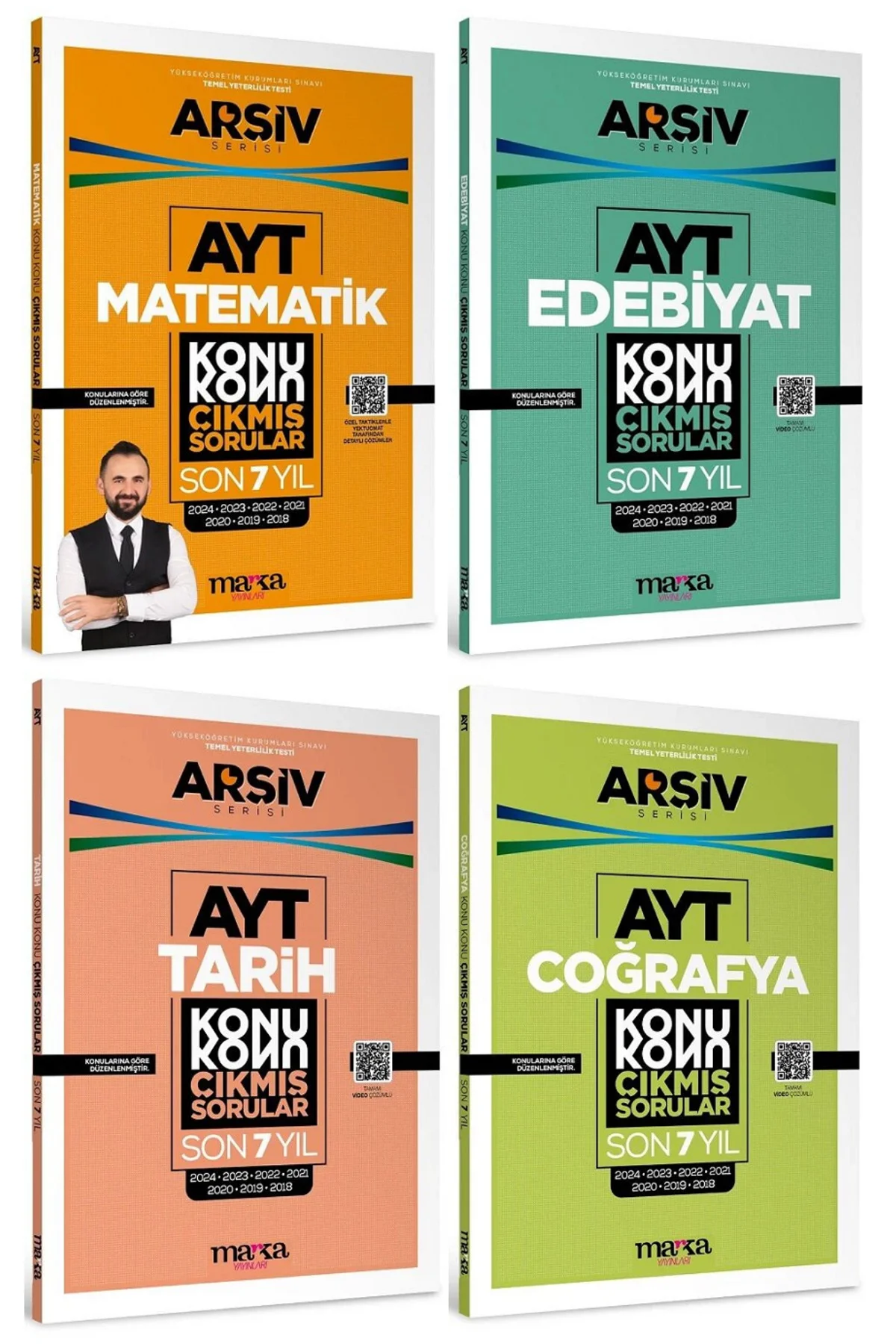 Marka 2025 YKS AYT Eşit Ağırlık Çıkmış Sorular Son 7 Yıl Konu Konu Tıpkı Basım Arşiv Serisi Çözümlü 4 lü Set Marka 2025 YKS AYT Eşit Ağırlık Çıkmış Sorular Son 7 Yıl Konu Konu Tıpkı Basım Arşiv Serisi Çözümlü 4 lü Set