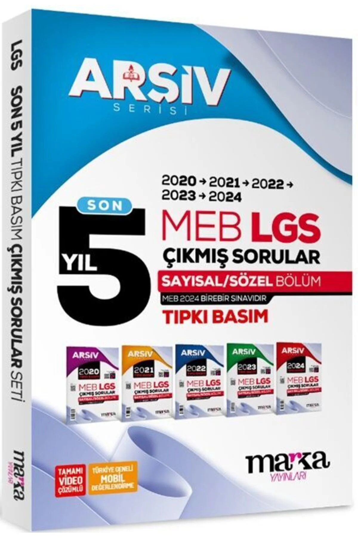 Marka 8. Sınıf LGS Çıkmış Sorular Son 5 Yıl Tıpkı Basım Arşiv Ser