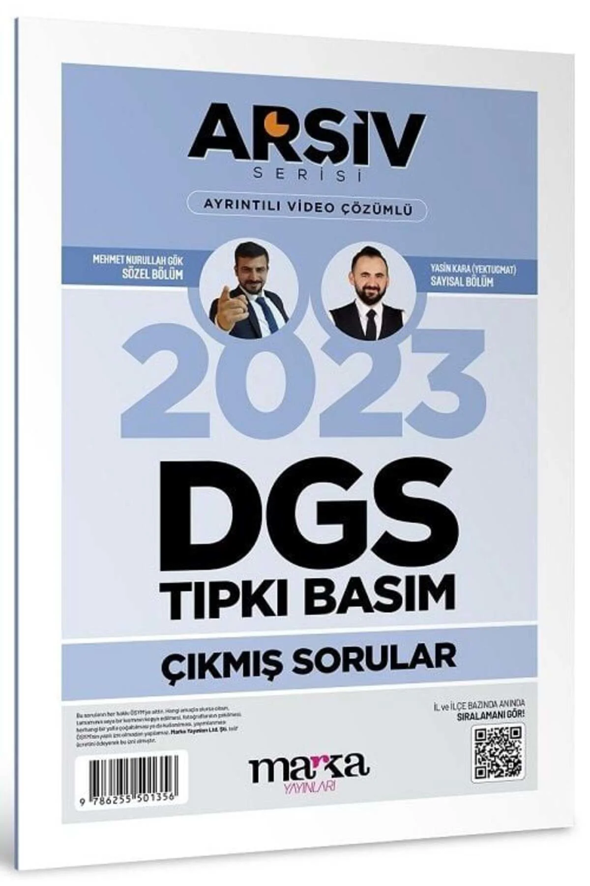 Marka DGS 2023 Sınavı Çıkmış Sorular Tıpkı Basım Çözümlü Yektuğ Mat - Yasin Kara