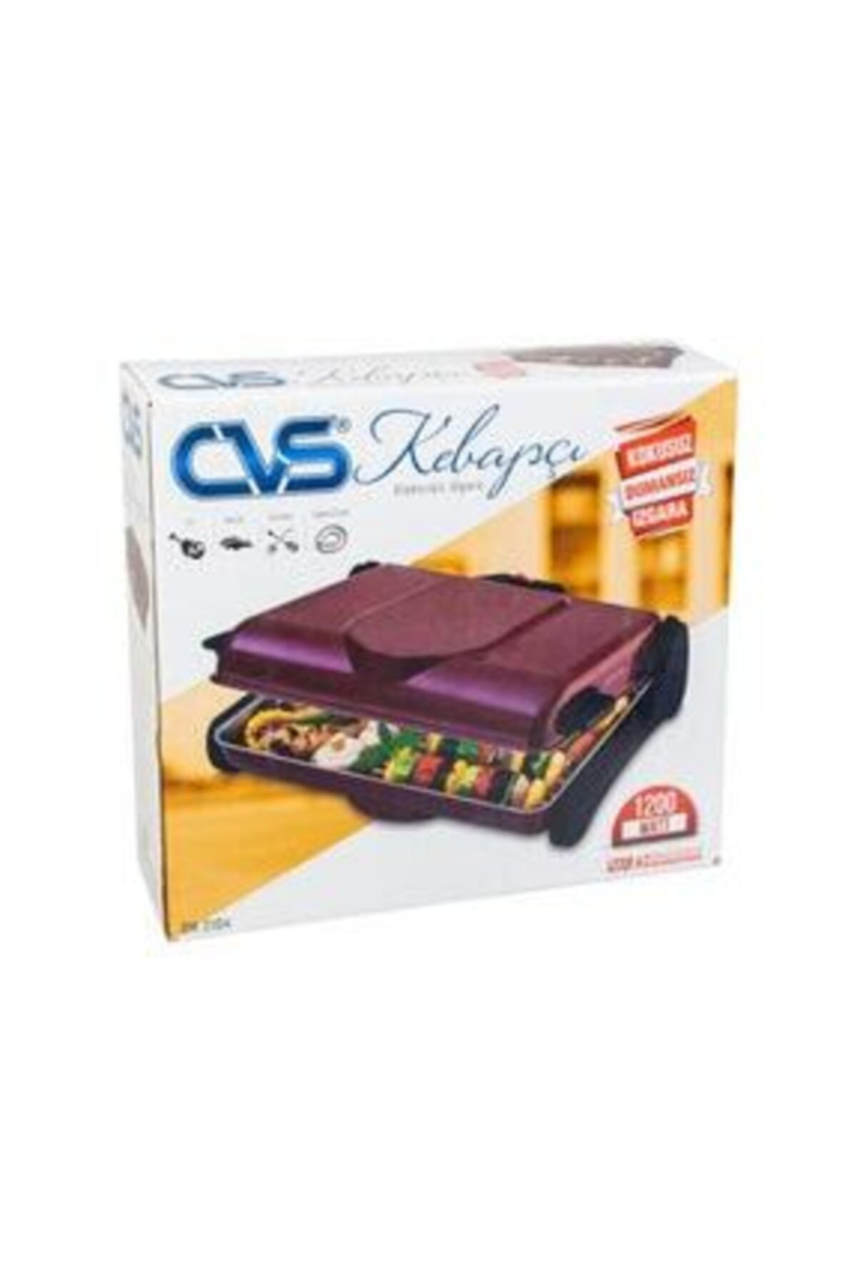 Cvs Marka Dn 2104 Kebabçı Model Mor Renk Elektrikli İzgara Wrhdr2104