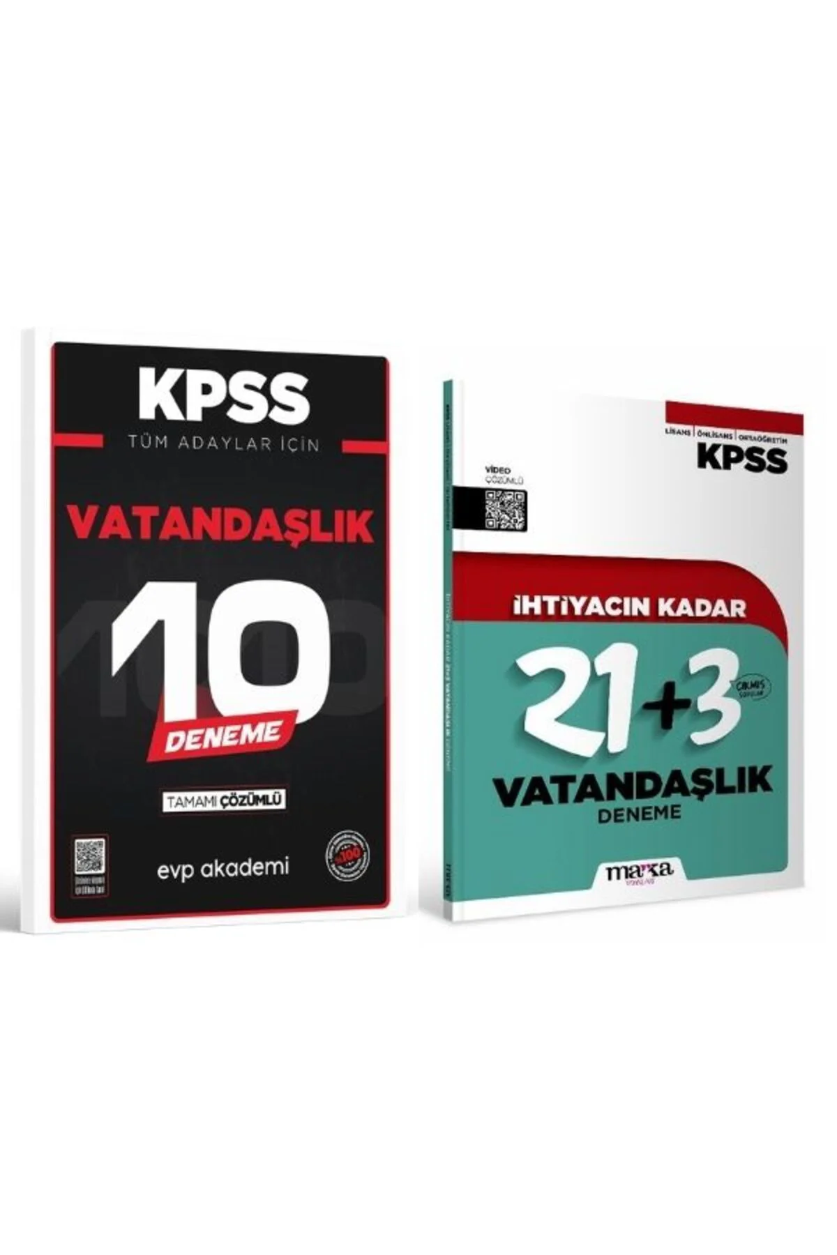 Marka + EVP İhtiyacın Kadar KPSS Vatandaşlık 24+10 Deneme 2 li Set