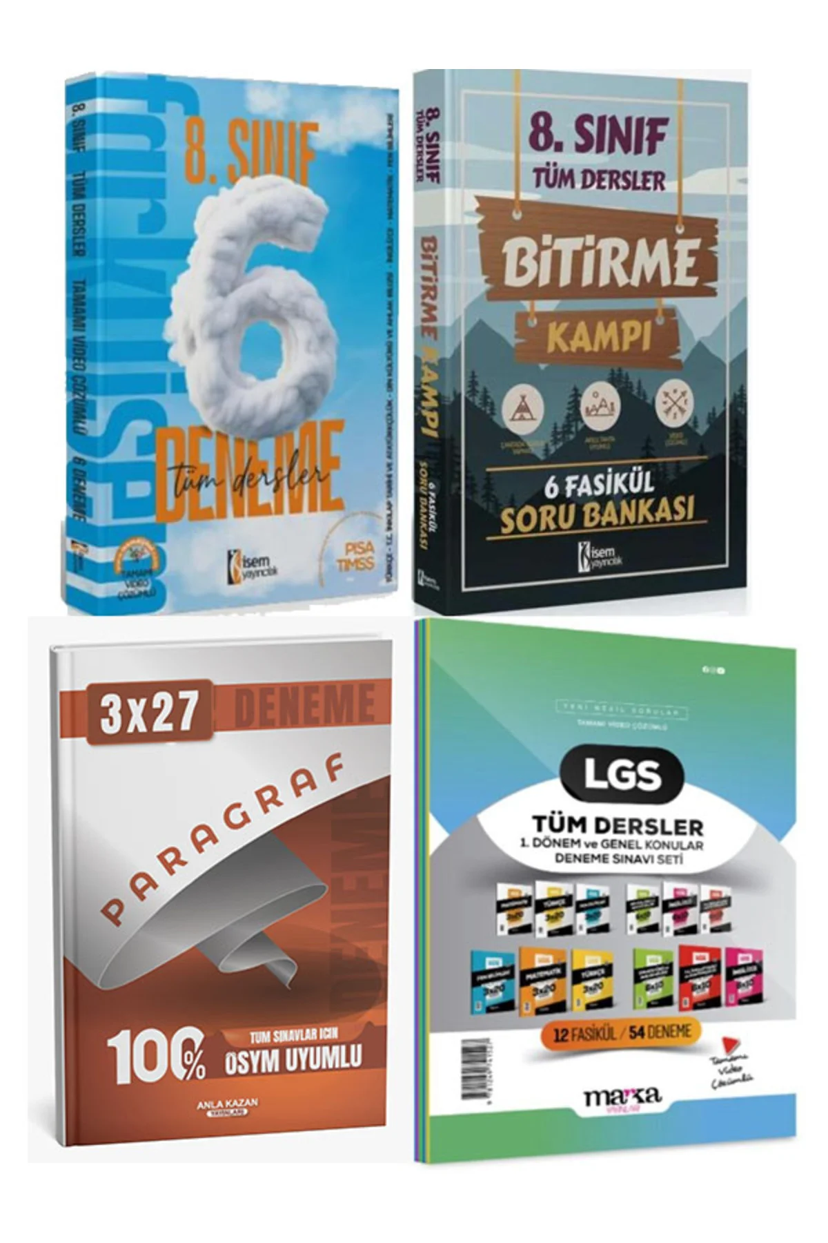 Marka +İsem 2026 LGS Tüm Dersler Bitirme Kampı ile 6 lı Deneme + Marka Branş Branş Deneme 4 lü Set