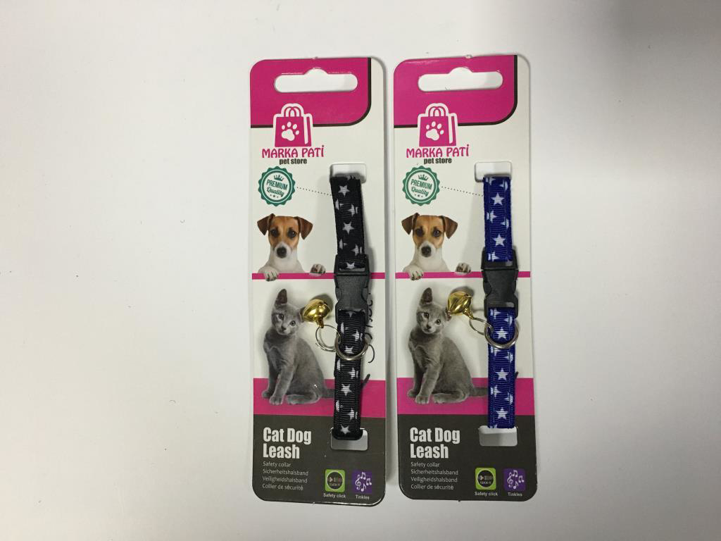 Marka Pati Yıldız Desenli Kedi Köpek Boyun Tasması Marka Pati Yıldız Desenli Kedi Köpek Boyun Tasması