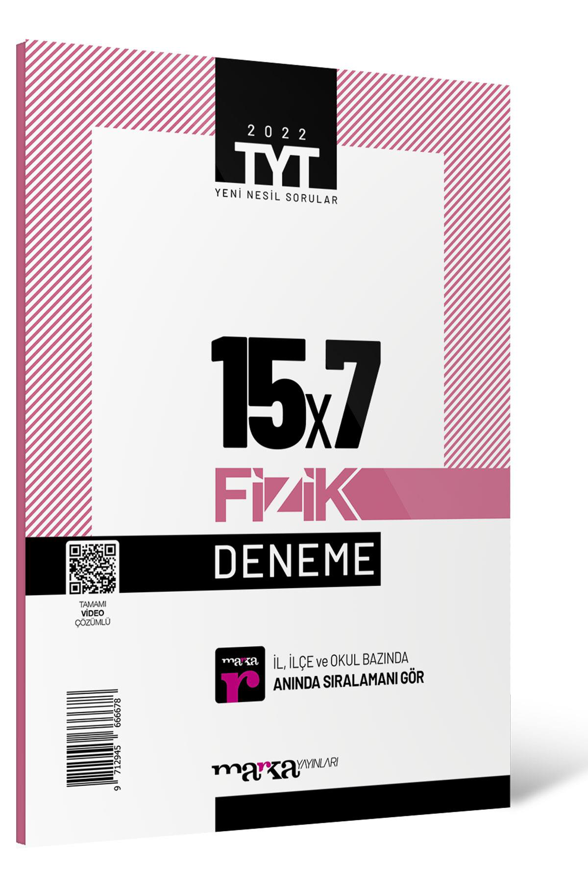 Marka TYT Fizik 15 Deneme Tamamı Video Çözümlü  