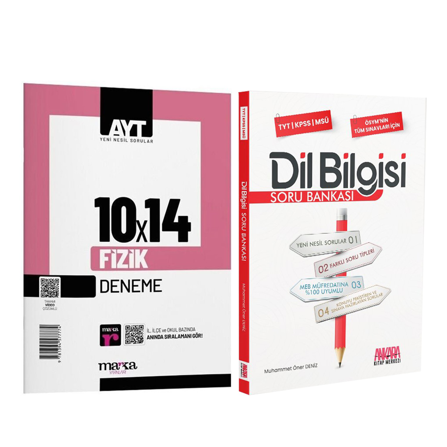 Marka Yayınları AYT Fizik 10 Deneme ve AKM Dil Bilgisi Soru Banka