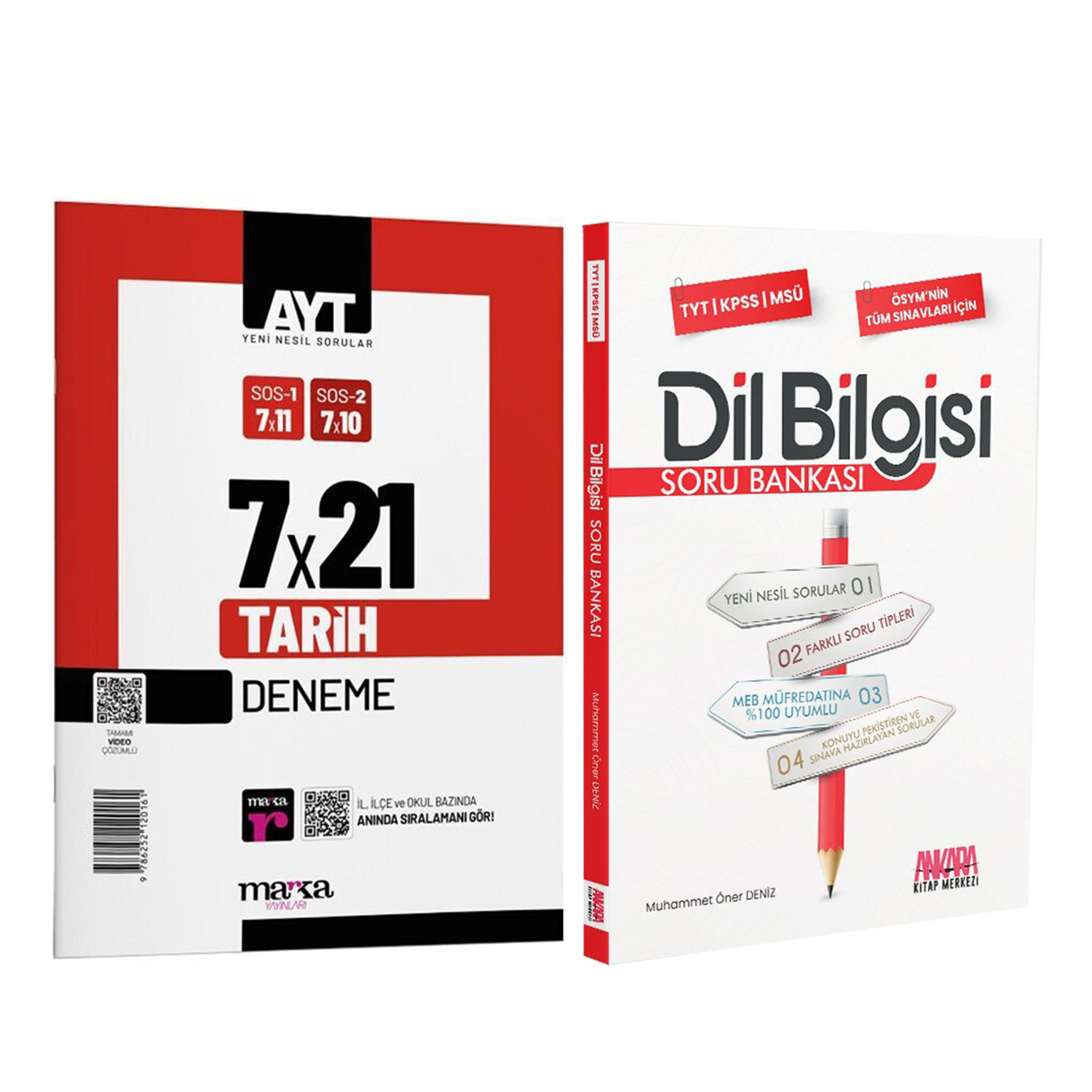 Marka Yayınları AYT Tarih 7x21 Deneme ve AKM Dil Bilgisi Soru Ban