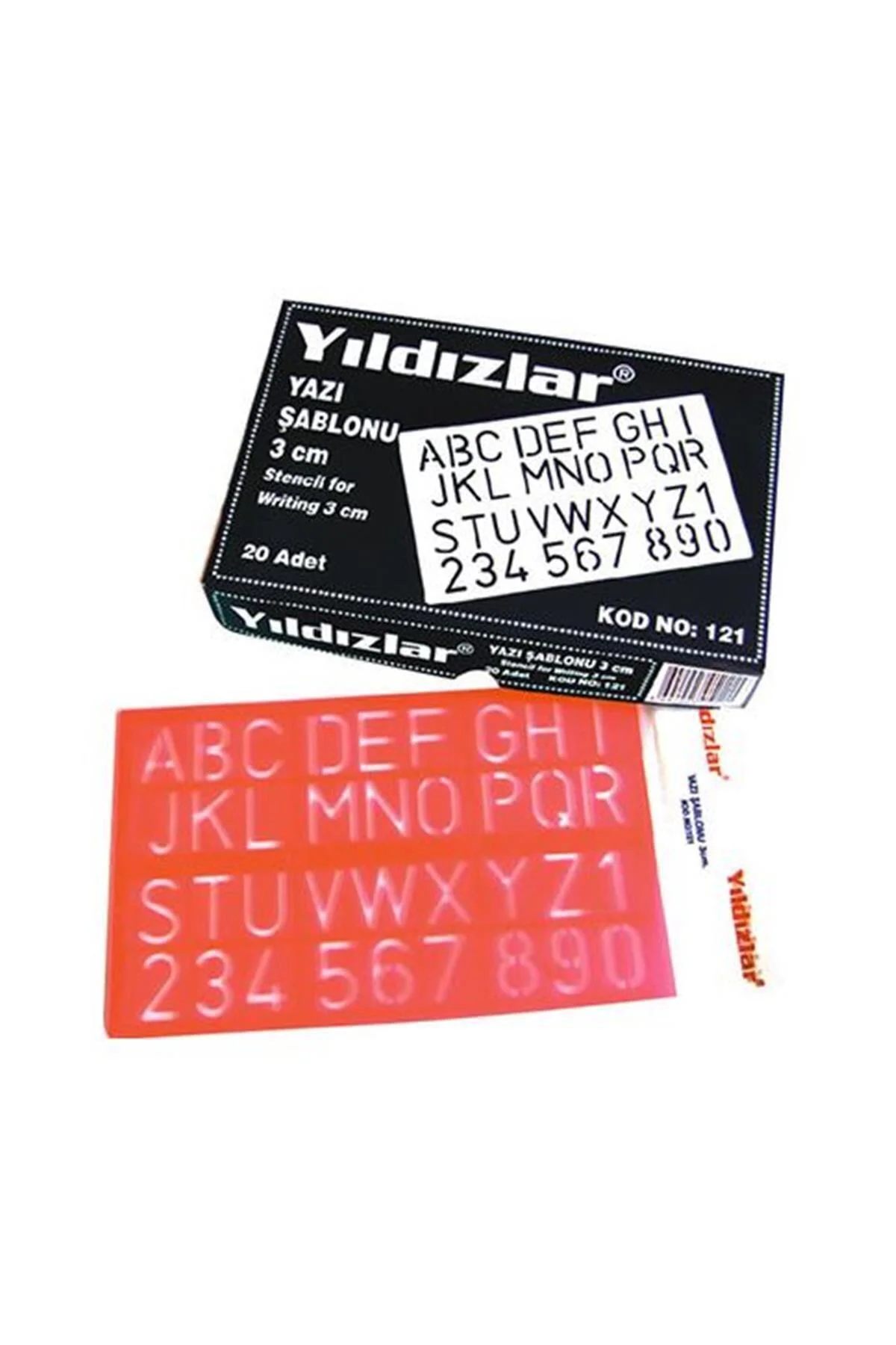 Marka: Yildizlar Yazı Şablonu 3 Cm Kod.121 Kategori: Kırtasiye Se