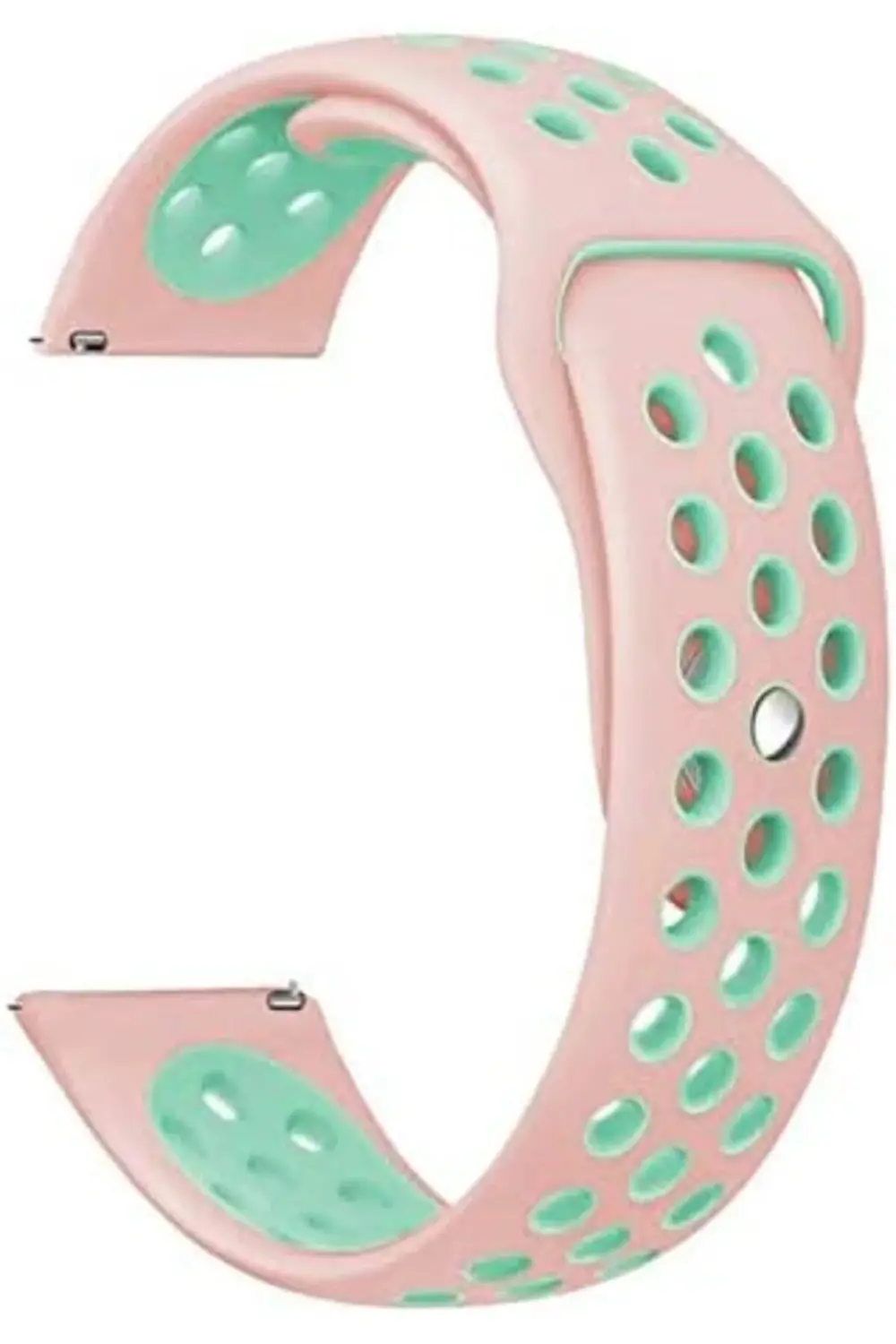 Markacase Gear S3 Frontier İçin Pembe Yeşil Spor Silikon Kordon 3