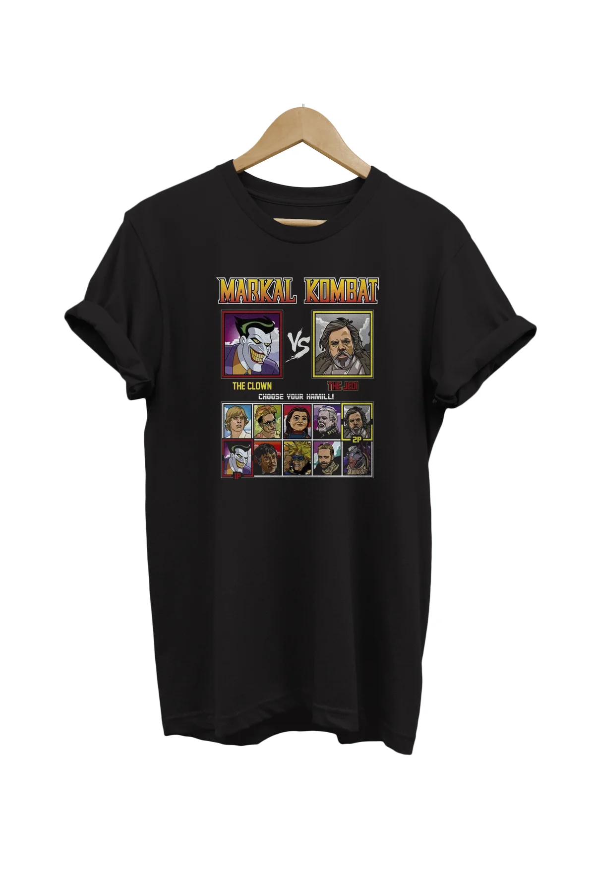 Markal Kombat Baskılı %100 Pamuk Oversize T-shirt Büyük Beden Tiş