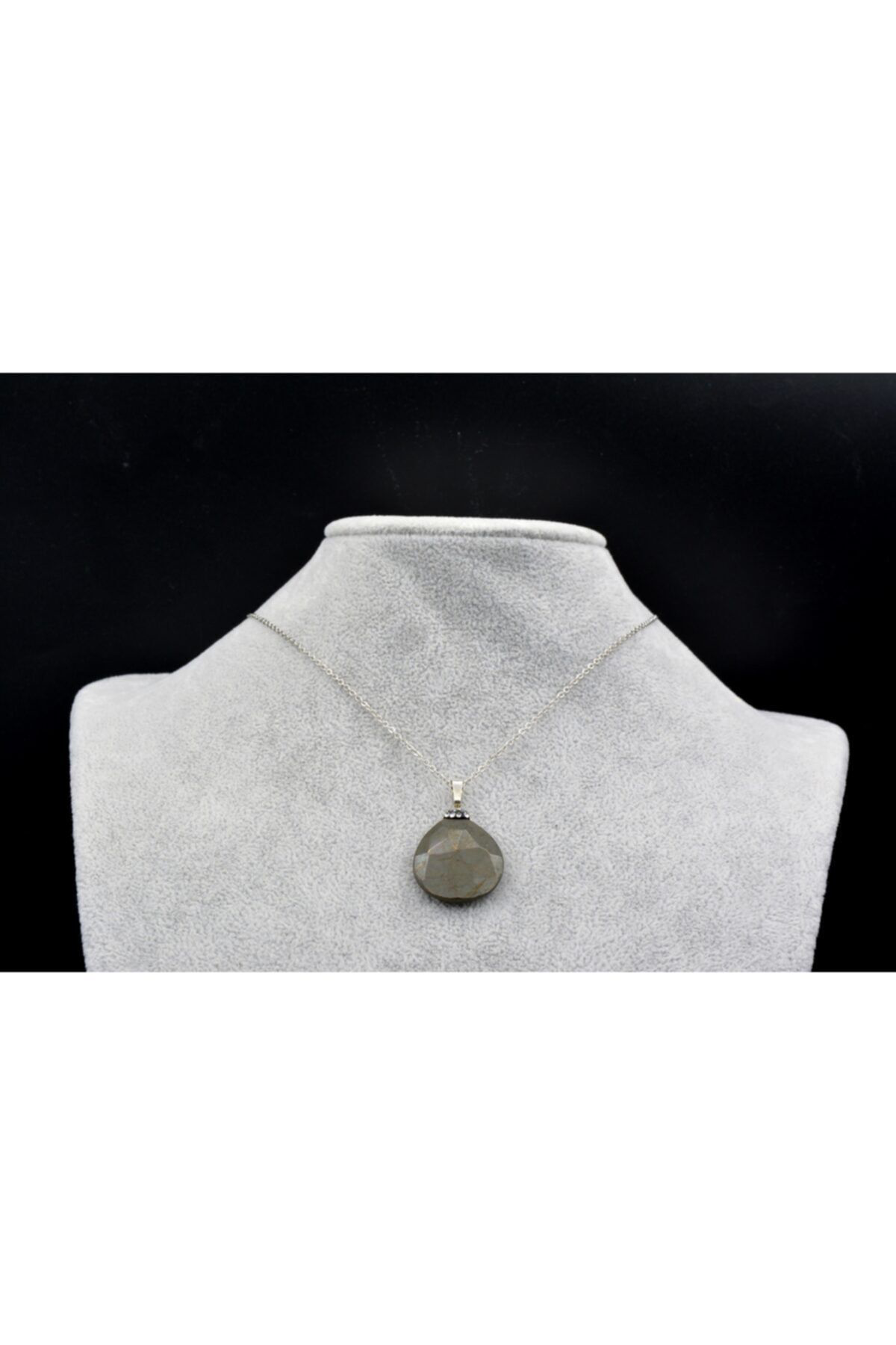 Markazit Işlemeli Pirit Kolye Ucu 1.kalite Doğal Taş 002