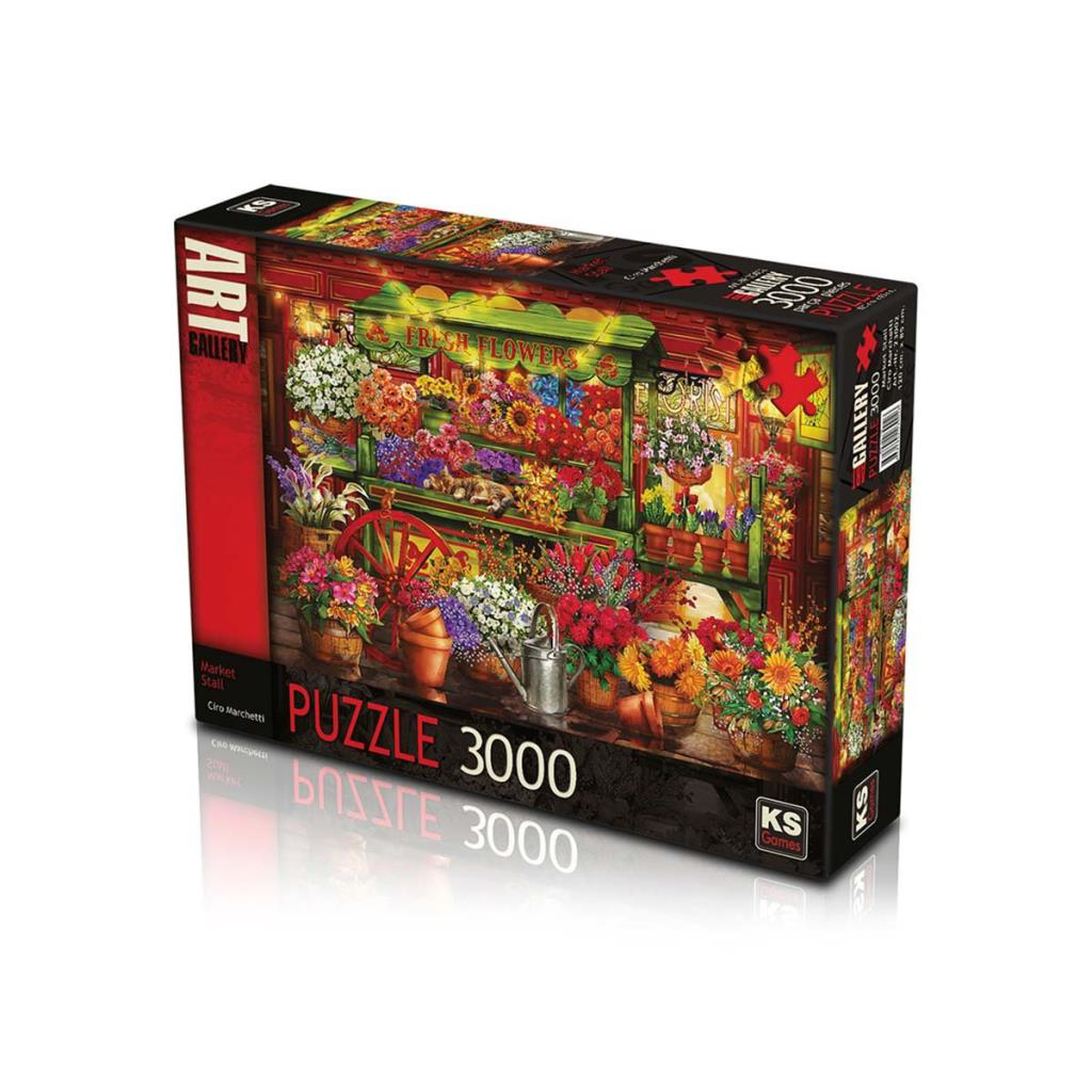 Market Stall 3000 Parça Puzzle Market Stall 3000 Parça Puzzle
