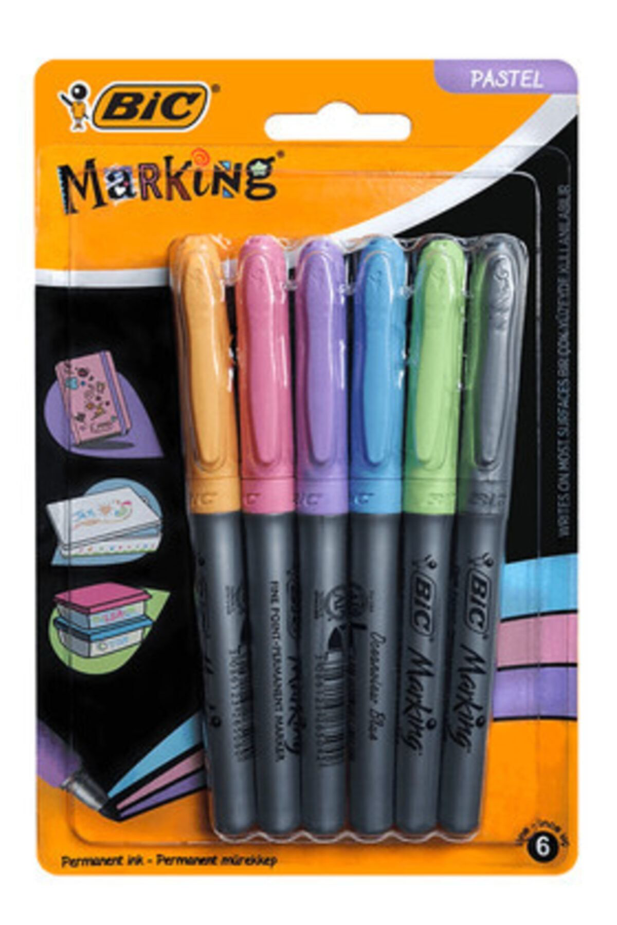 Bic Marking Color Permanent Pastel 6 Lı Blister