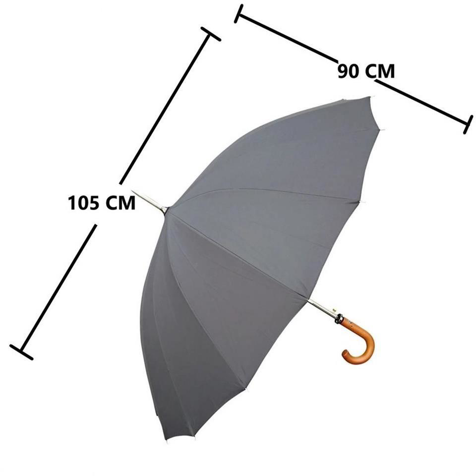 Marlux  105 Cm Vale Protokol Baston Şemsiye Siyah