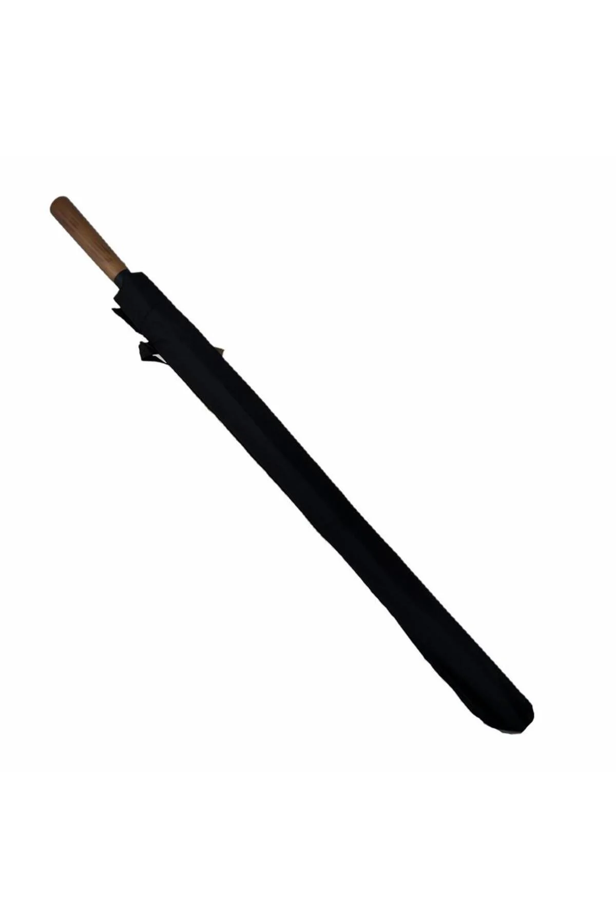 Marlux Ahşap Sap 130 Cm Fiber Vale Şemsiye Siyah