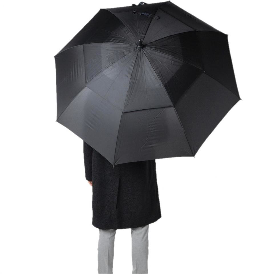 Marlux  Çift Katmanlı 140 Cm Fiber Vale Şemsiye Siyah