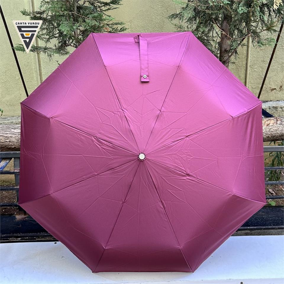 Marlux  Özel Tasarım Tam Otomatik Kadın Şemsiye Bordo