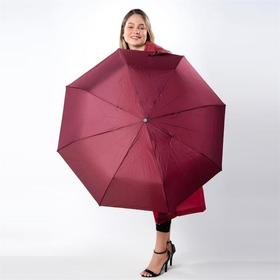 Marlux  Özel Tasarım Tam Otomatik Kadın Şemsiye Bordo