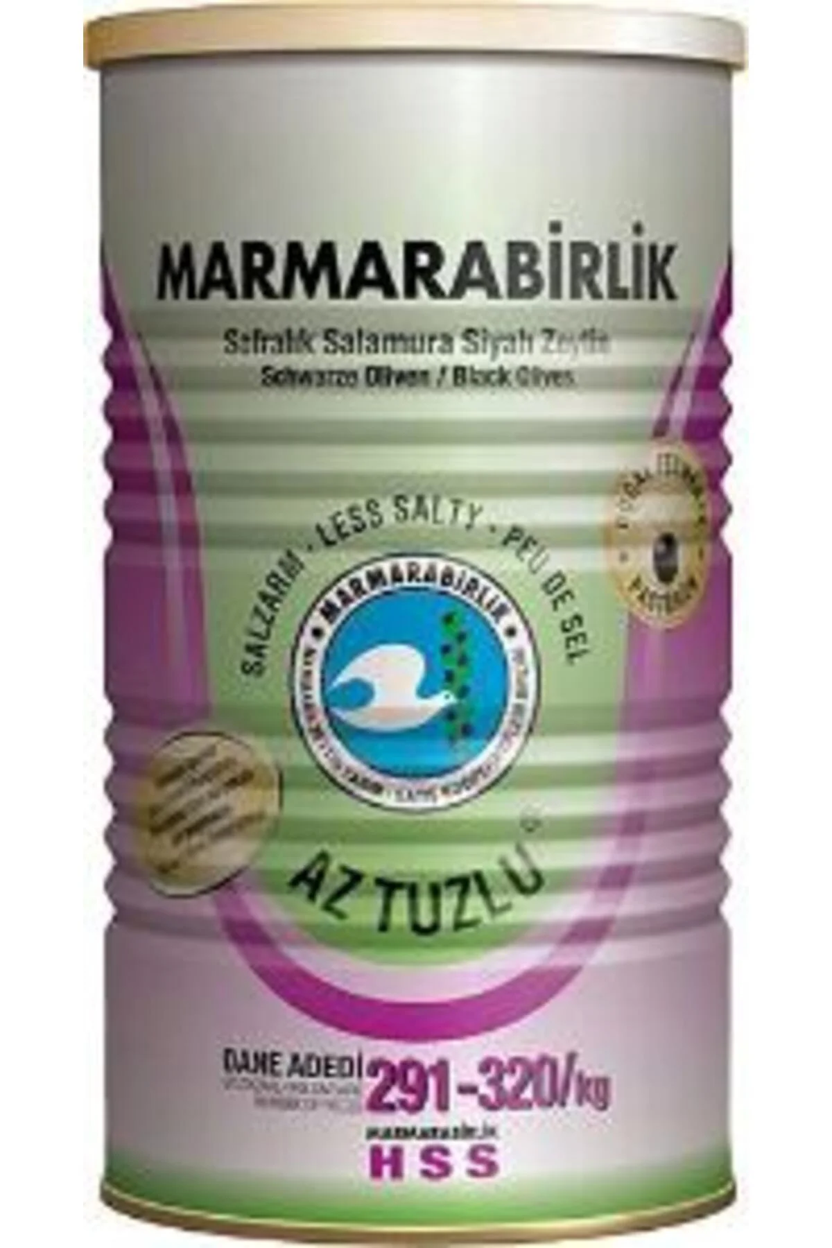 Marmara Bırlık Zeytın Sıyah 800gr Aztuzlu Hususı S 291/320