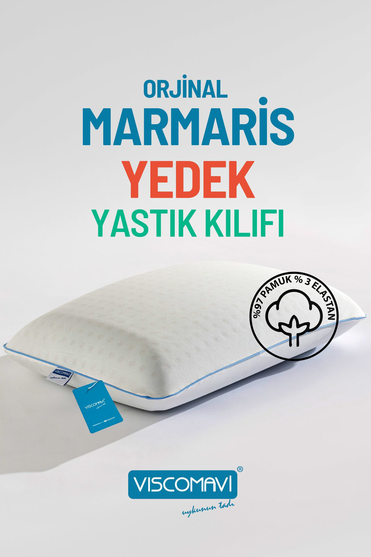 Viscomavi Marmaris Yedek Pamuk Yastik Kilifi