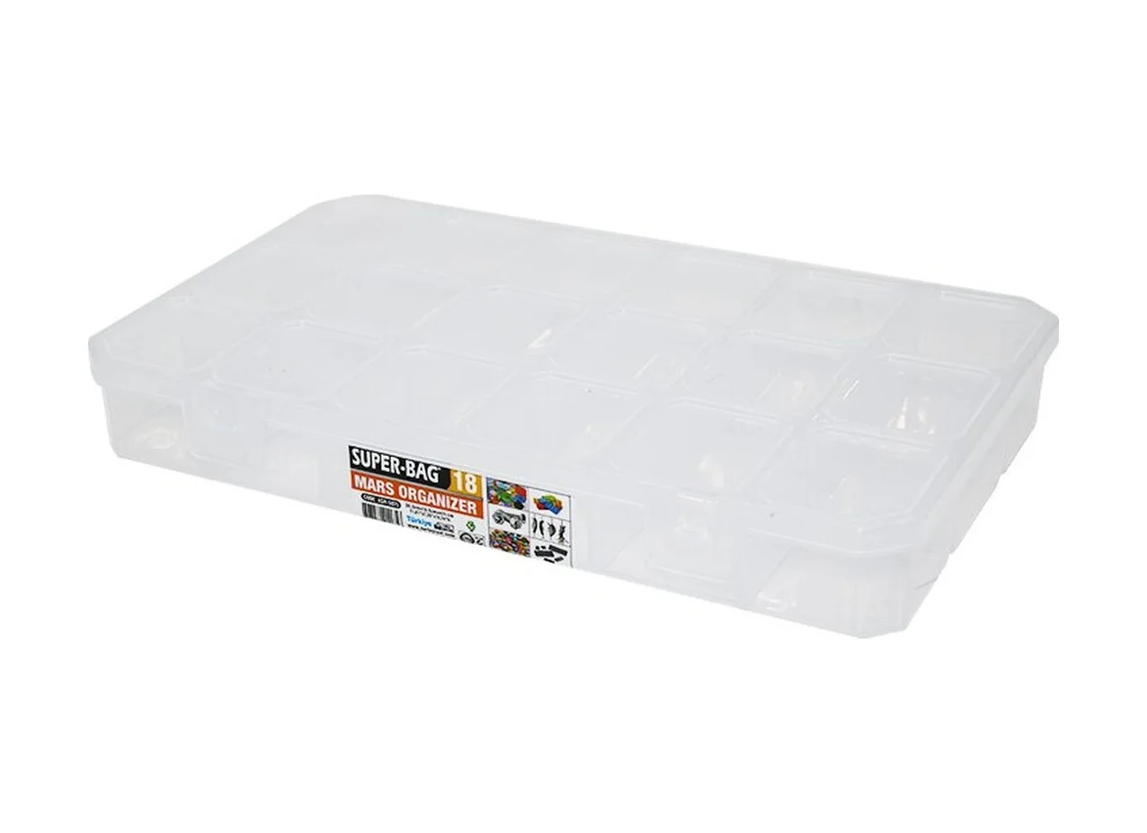 Mars 18 Bölmeli Şeffaf Organizer Box 5224 Diğer