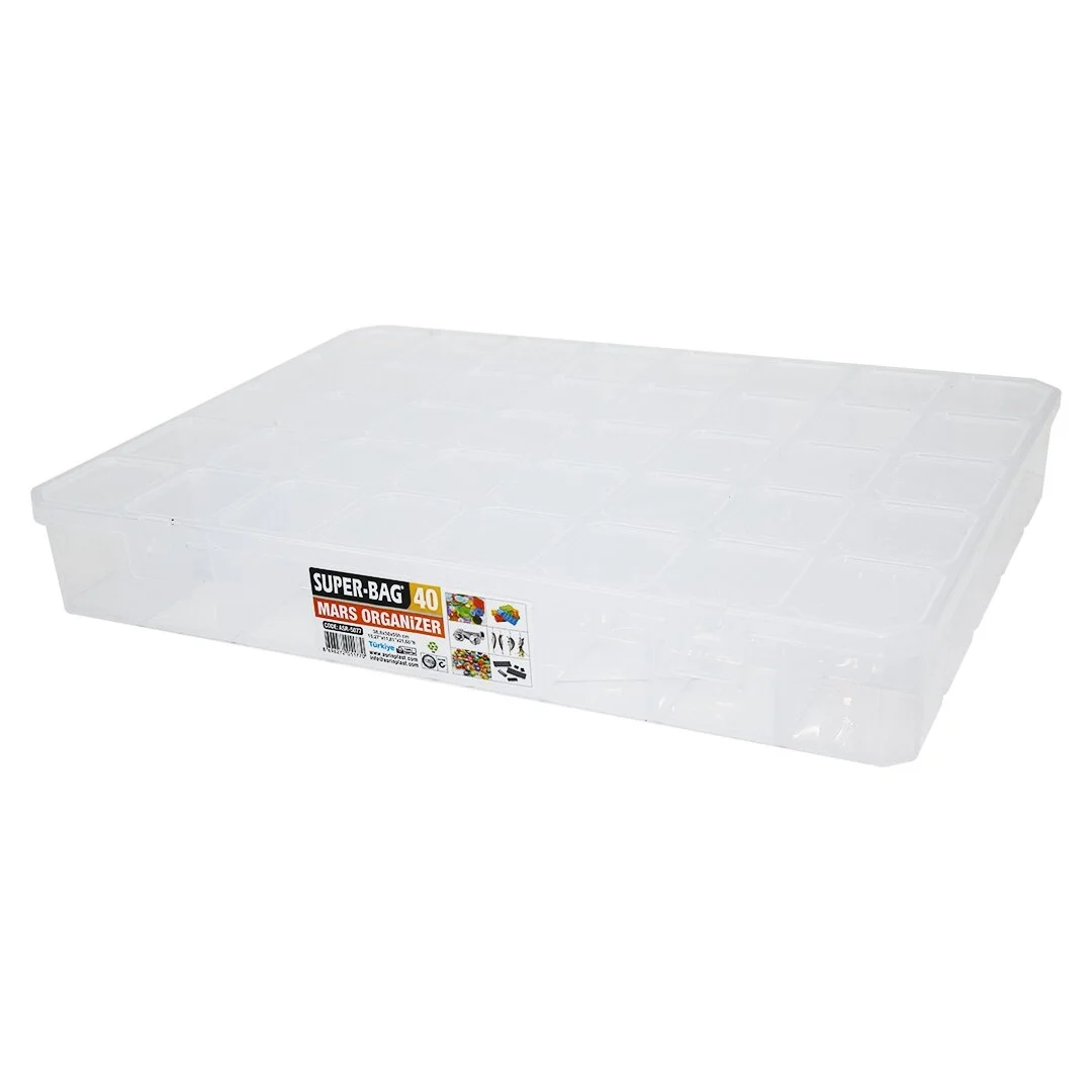 Mars 40 Bölmeli Şeffaf Organizer Box 39x30x55cm Bx40 Fiyatı, Yorumları ve Özellikleri