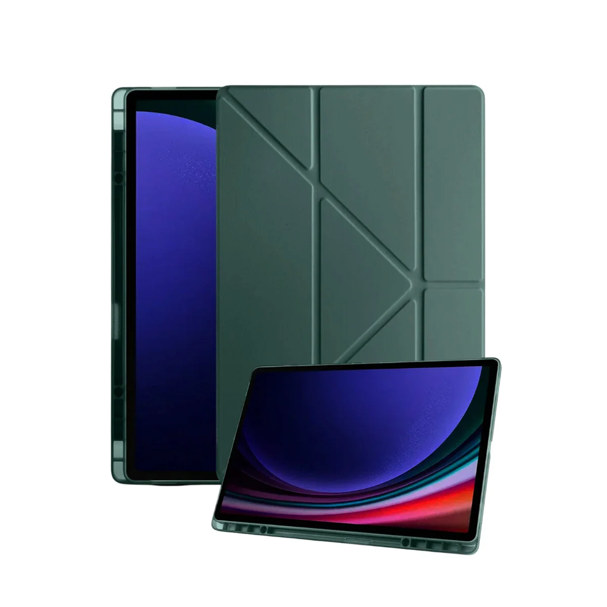 Mars Kalemlikli Galaxy Tab A11 Plus Kılıfı - Koyu Yeşil (Katlanabilir Stand & Tüm Koruma) Fiyatı, Yorumları ve Özellikleri