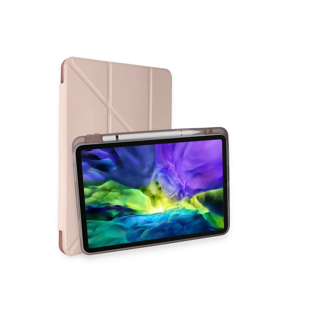 Mars Kalemlikli Tablet Kılıfı - iPad Pro 11 (2024) Rose Gold