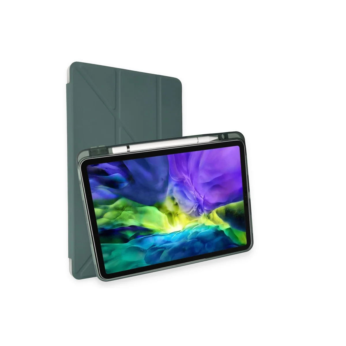 Mars Kalemlikli Tablet Kılıfı - iPad Air 4 (10.9") Koyu Yeşil