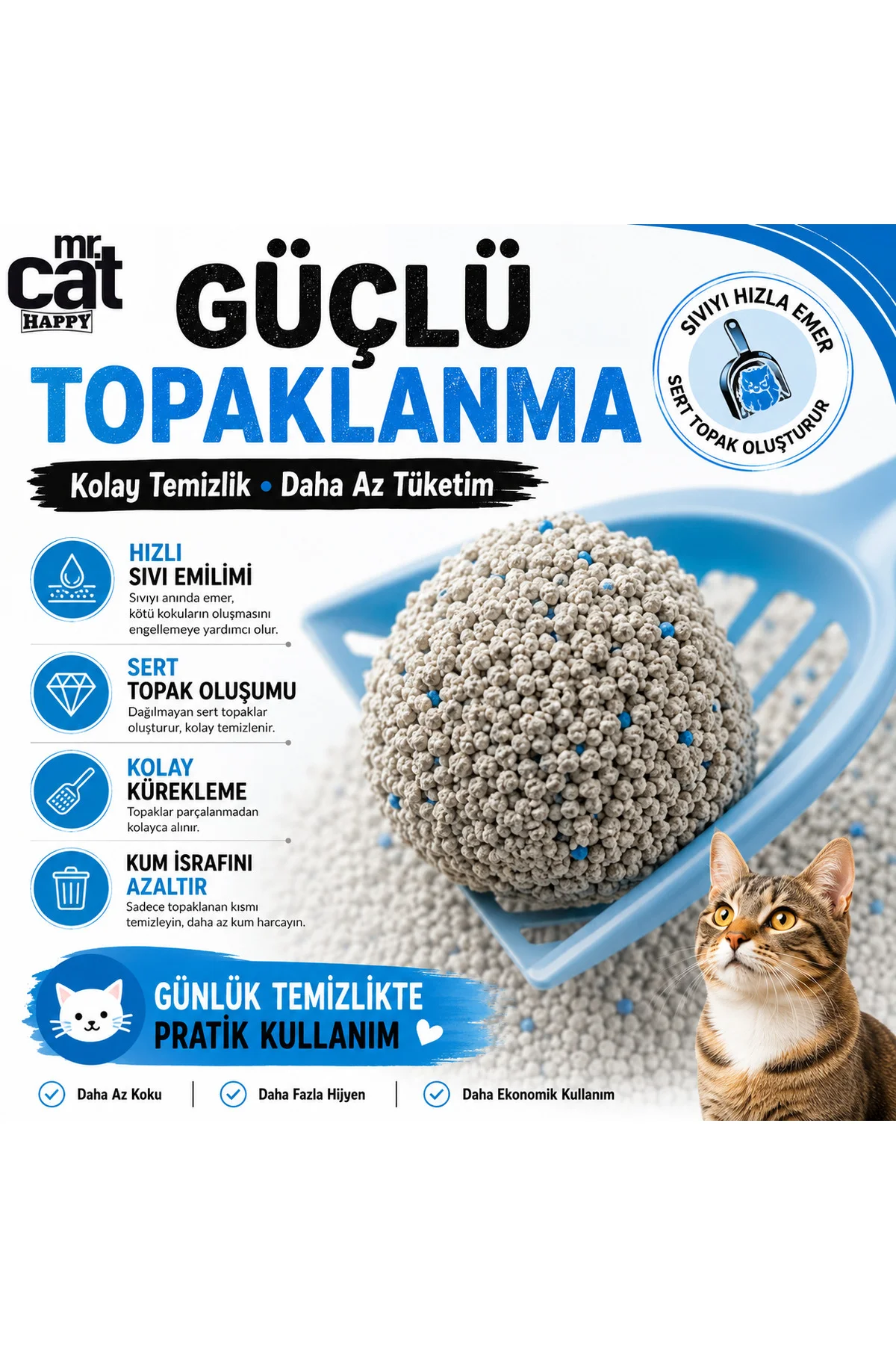 Marseille Soap Kokulu Bentonit Kedi Kumu 10 LT x 2 Adet Toplam 20 LT Güçlü Topaklanan %99,5 Tozsuz