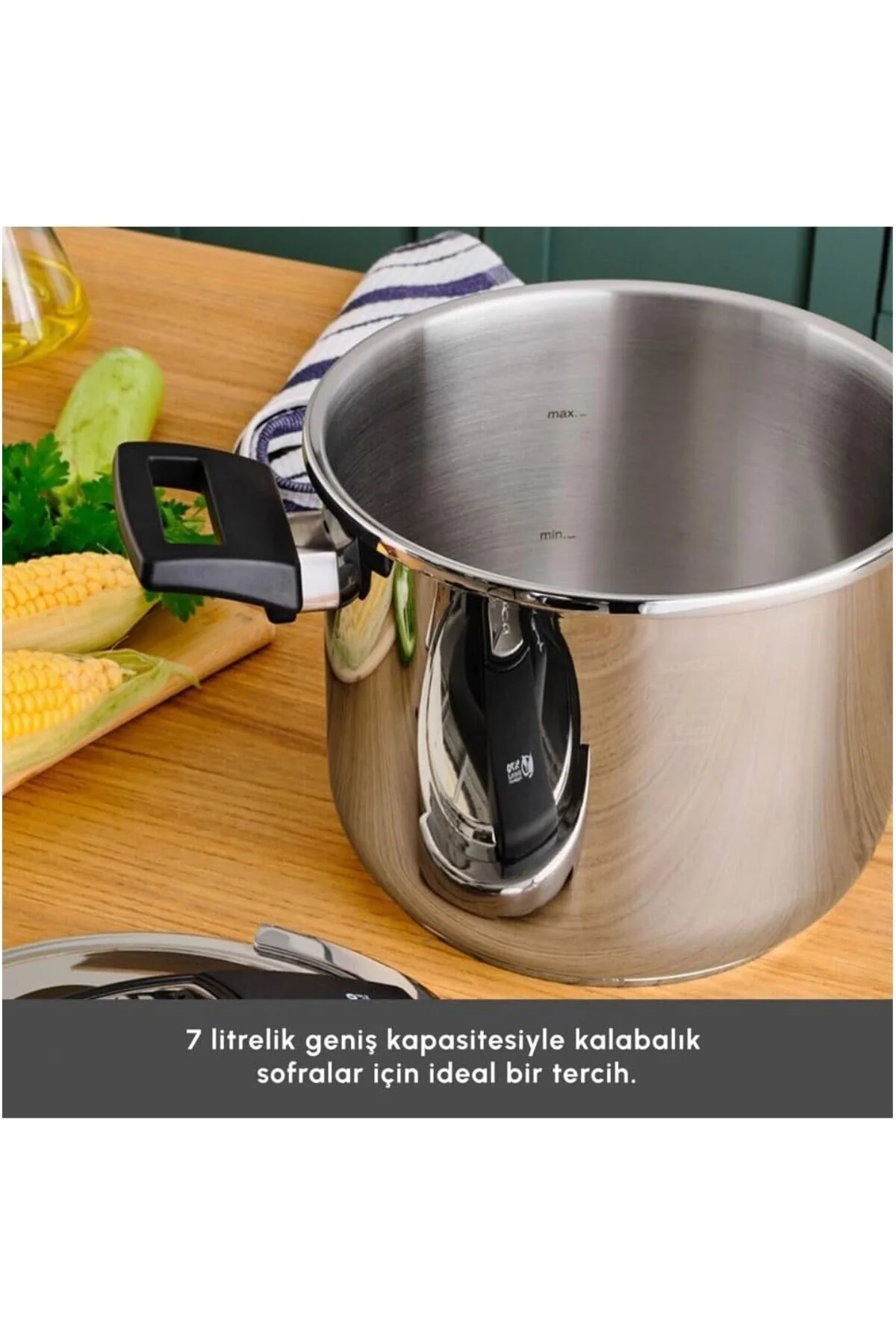 Marsilya İndüksiyon Tabanlı Düdüklü Tencere 7 Litre