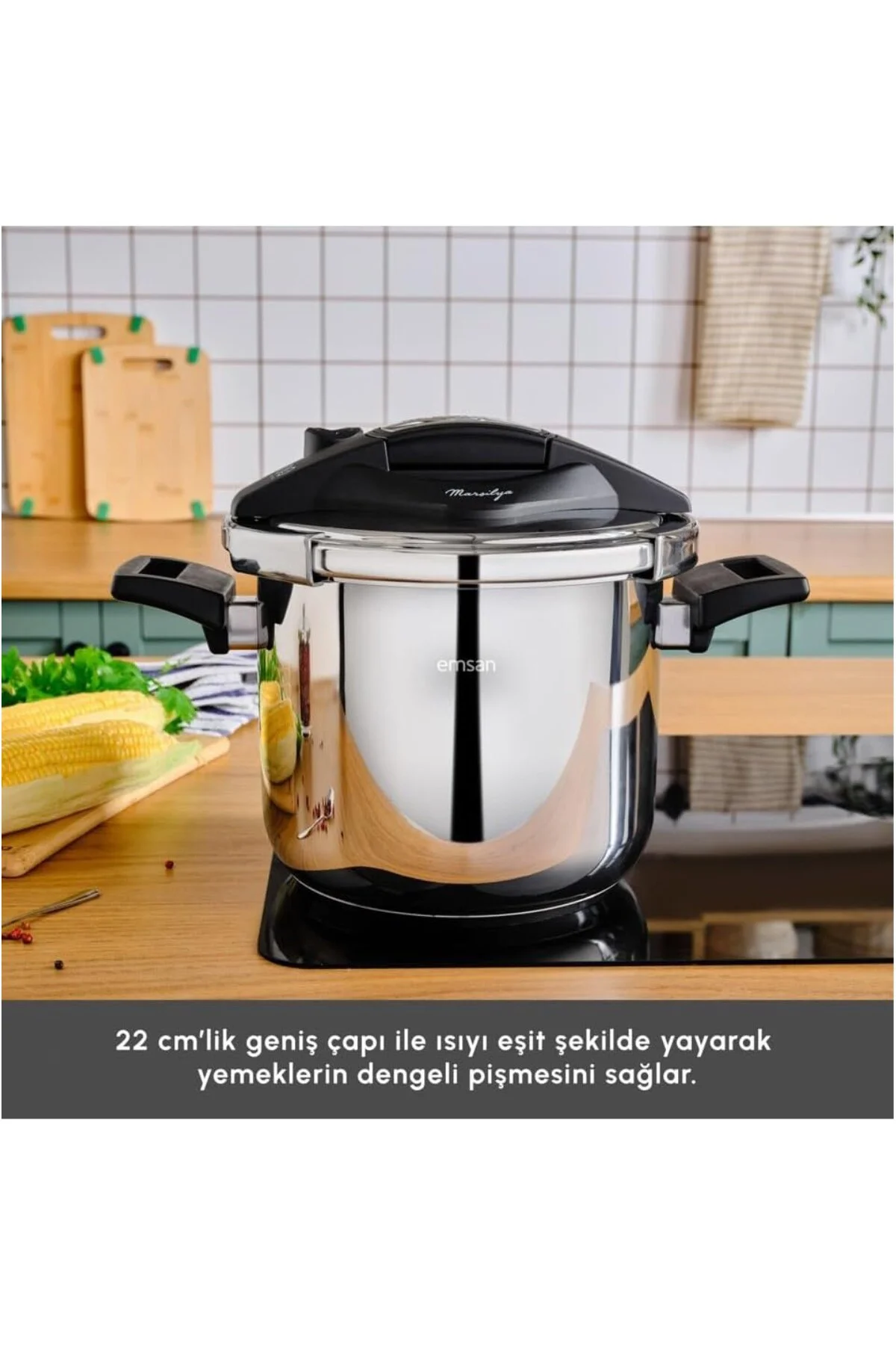 Marsilya İndüksiyon Tabanlı Düdüklü Tencere 7 Litre