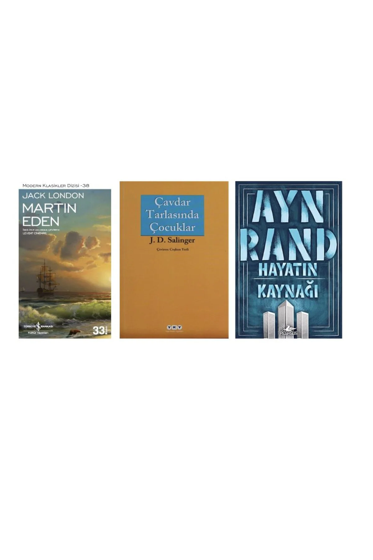 martin eden + cavdar tarlasinda cocuklar + hayatin kaynagi = 3 set Fiyatı, Yorumları ve Özellikleri
