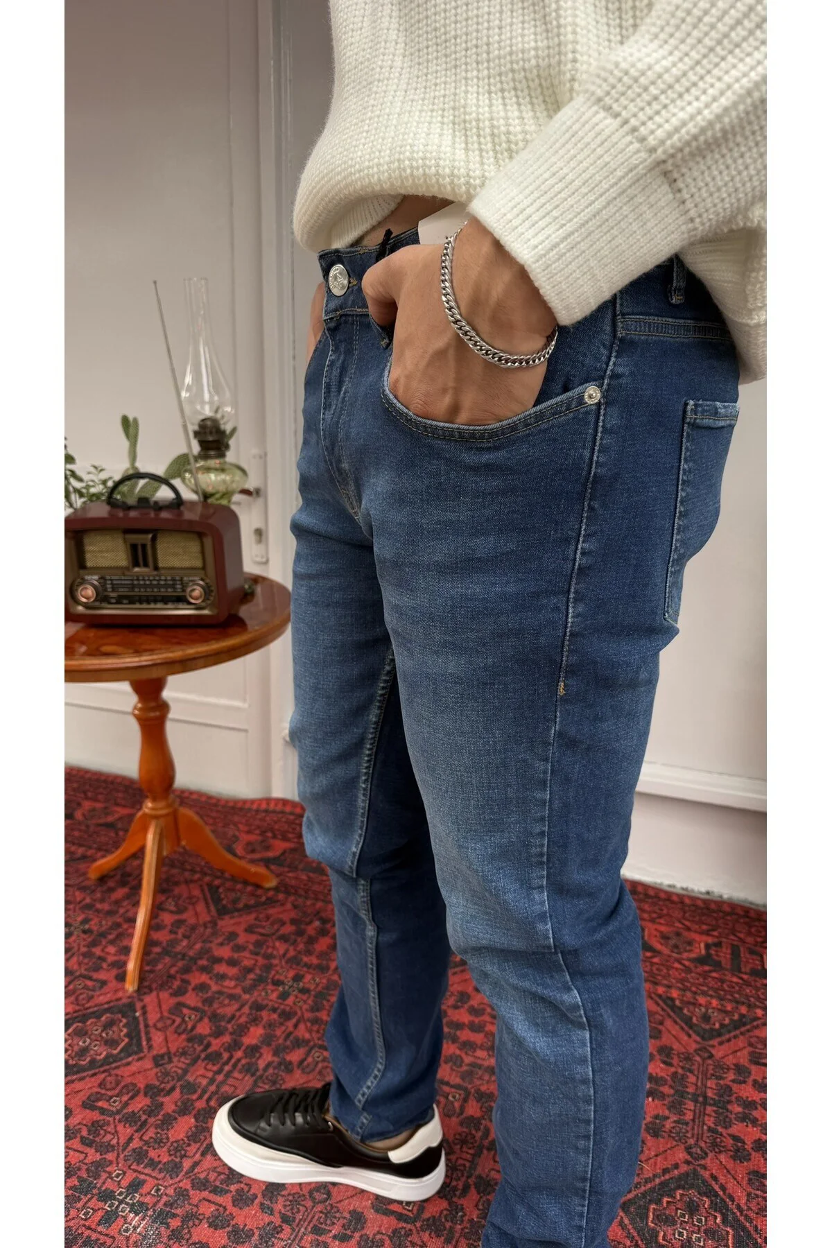 Martin Lacivert Yıkamalı SlimFit Jean