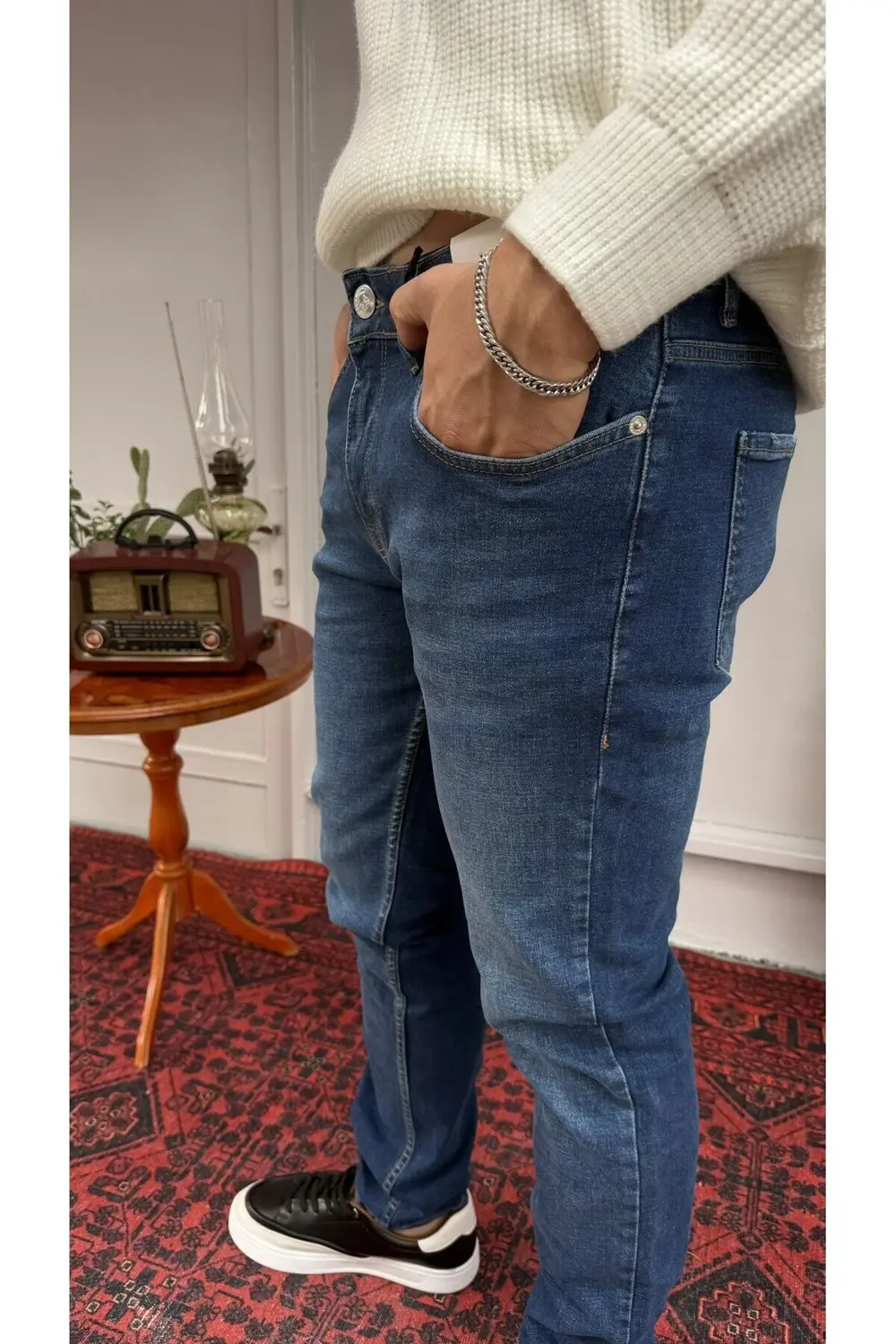 Martin Lacivert Yıkamalı SlimFit Jean