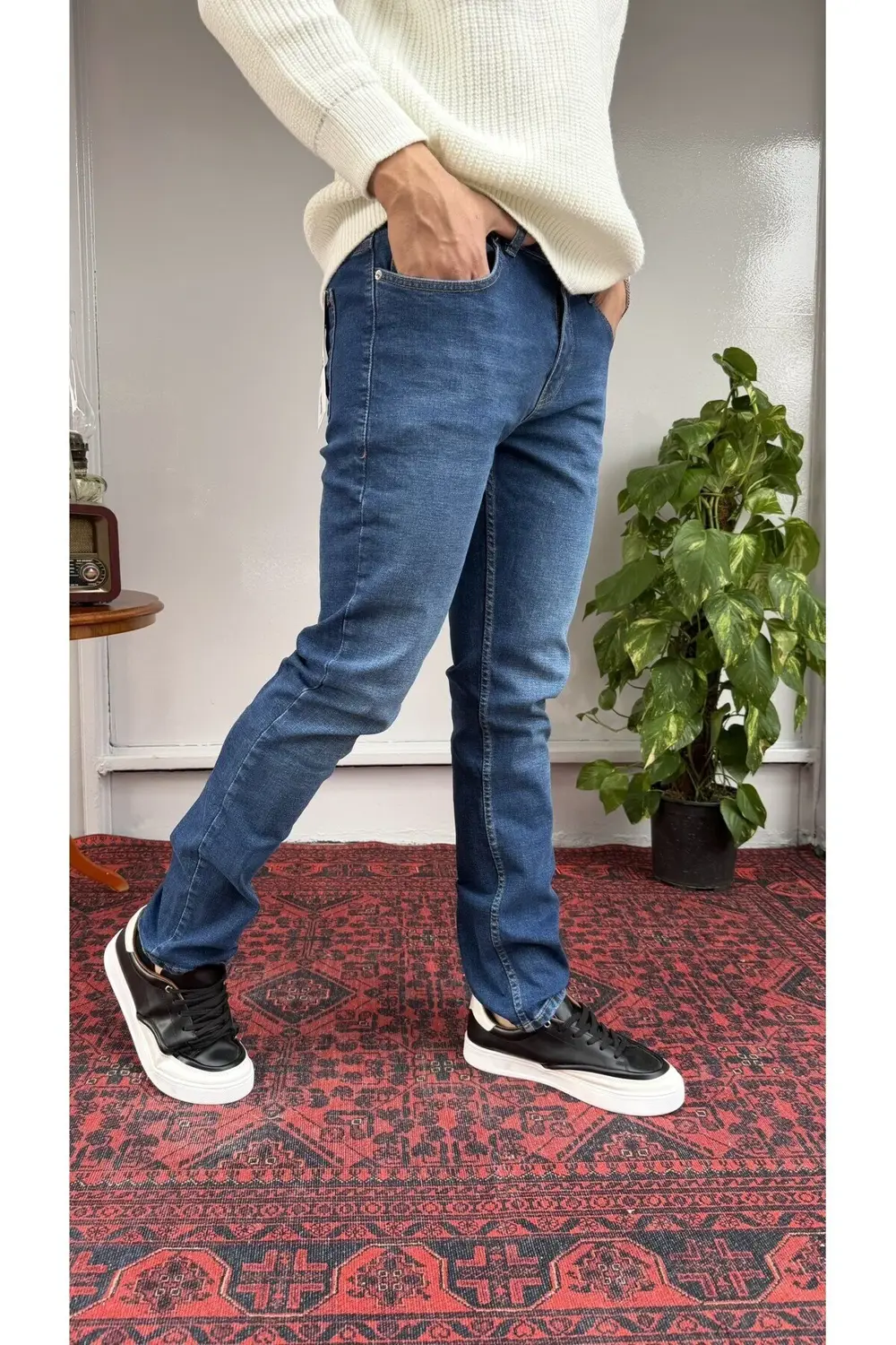 Martin Lacivert Yıkamalı SlimFit Jean