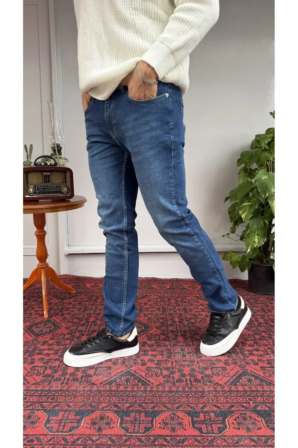 Martin Lacivert Yıkamalı SlimFit Jean