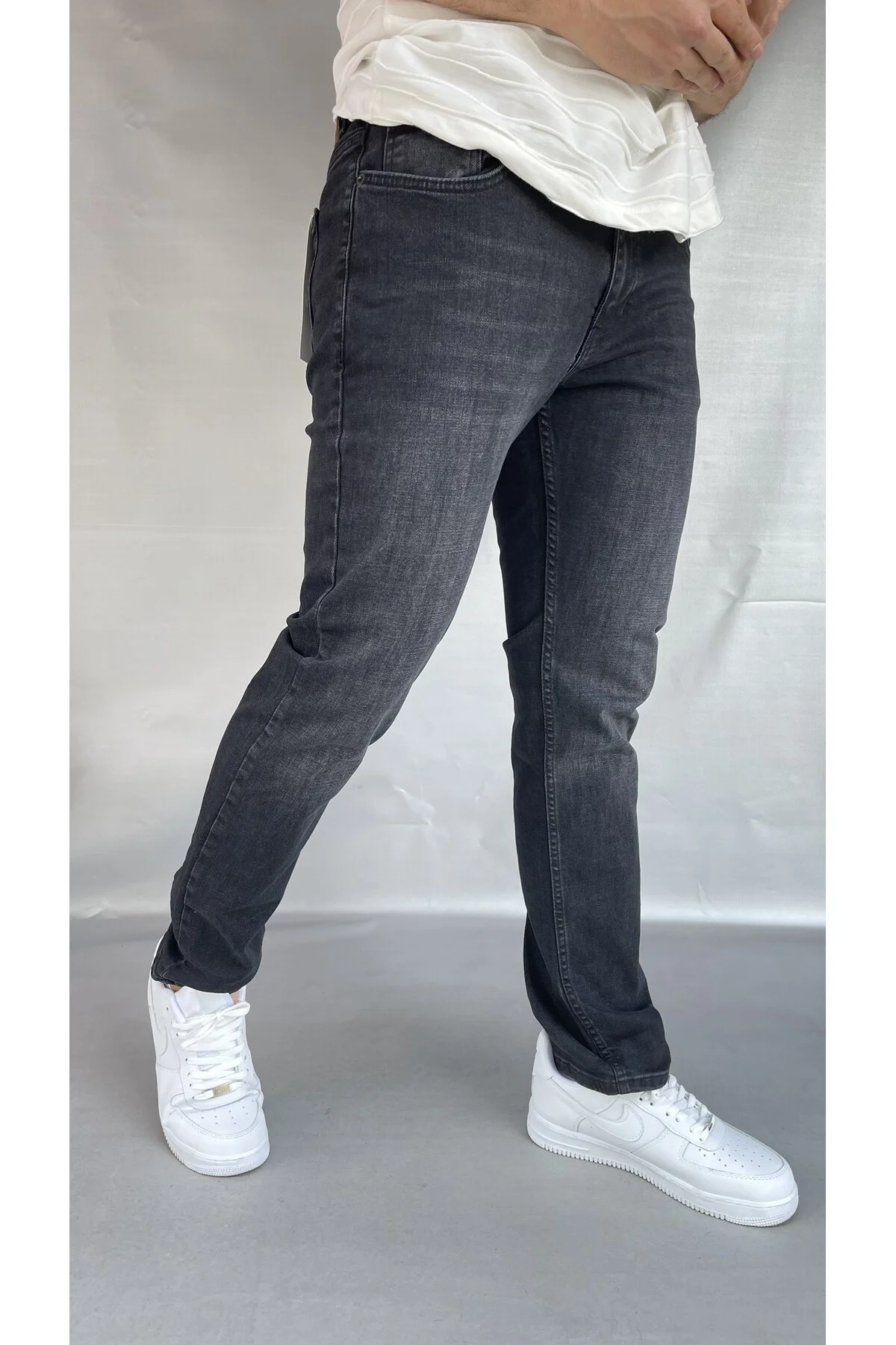 Martin Yıkamalı Siyah Slim Fit Jean