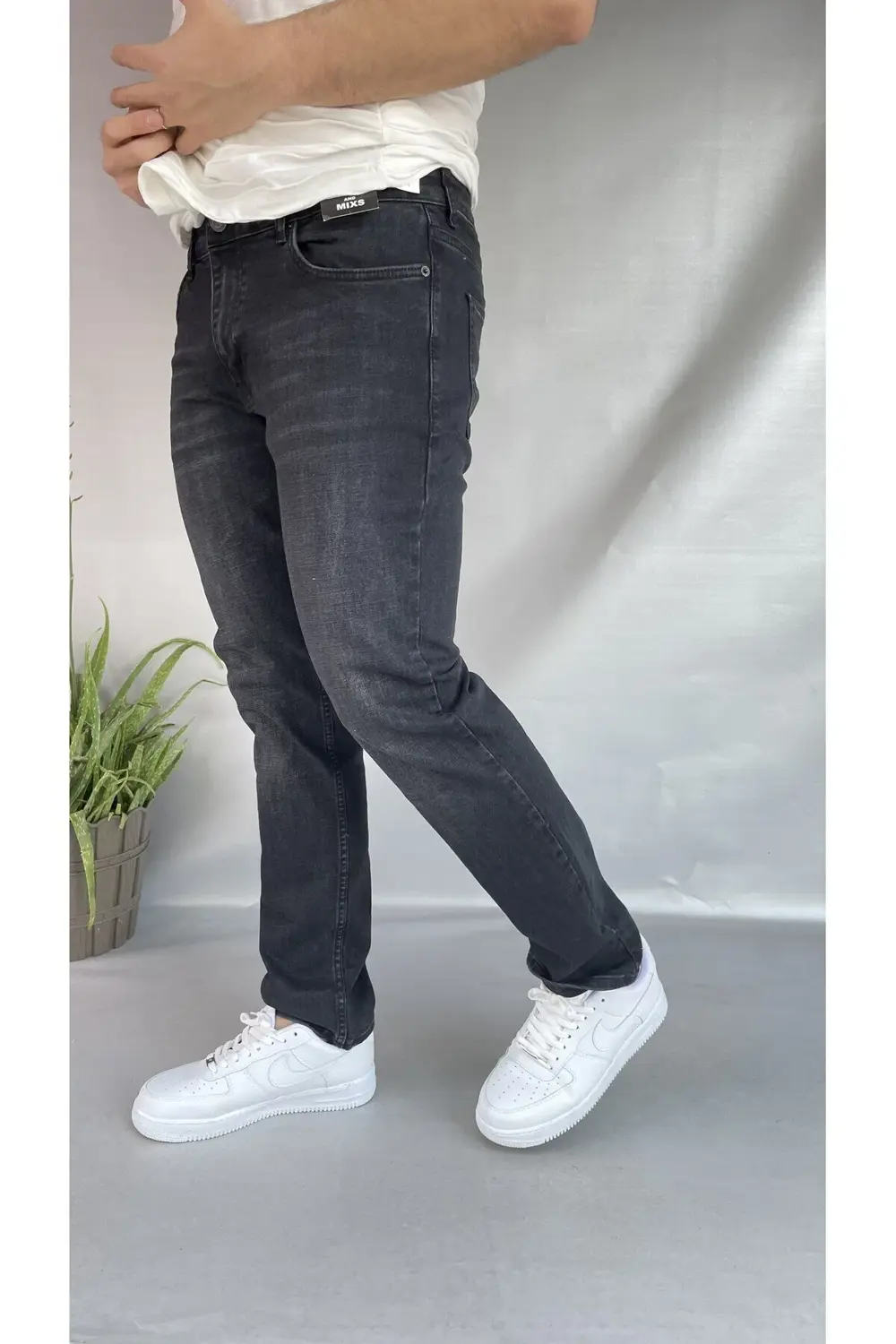 Martin Yıkamalı Siyah Slim Fit Jean