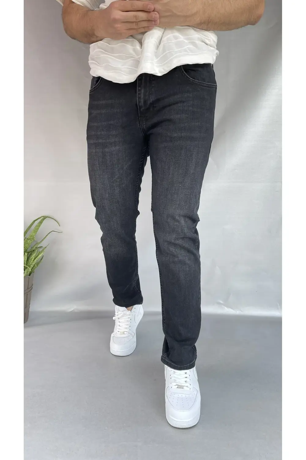 Martin Yıkamalı Siyah Slim Fit Jean
