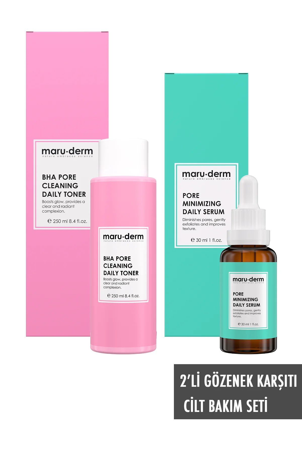 Maruderm 2'Li Avantajlı Gözenek Sıkılaştırıcı Set - BHA Tonik & G