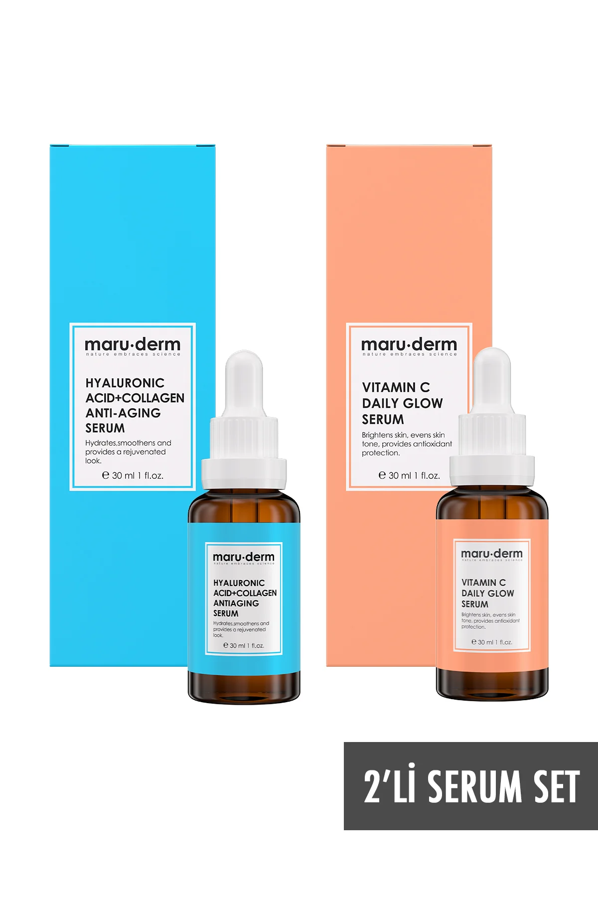 Maruderm 2li Serum Seti - C Vitamini Serumu & Ha Kolajen Serumu M