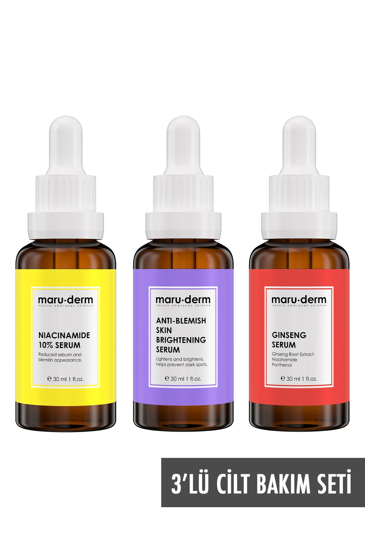 Maruderm 3'lü Fırsat Serum Seti Mrd502 - Niacinamide %10 Serum, G