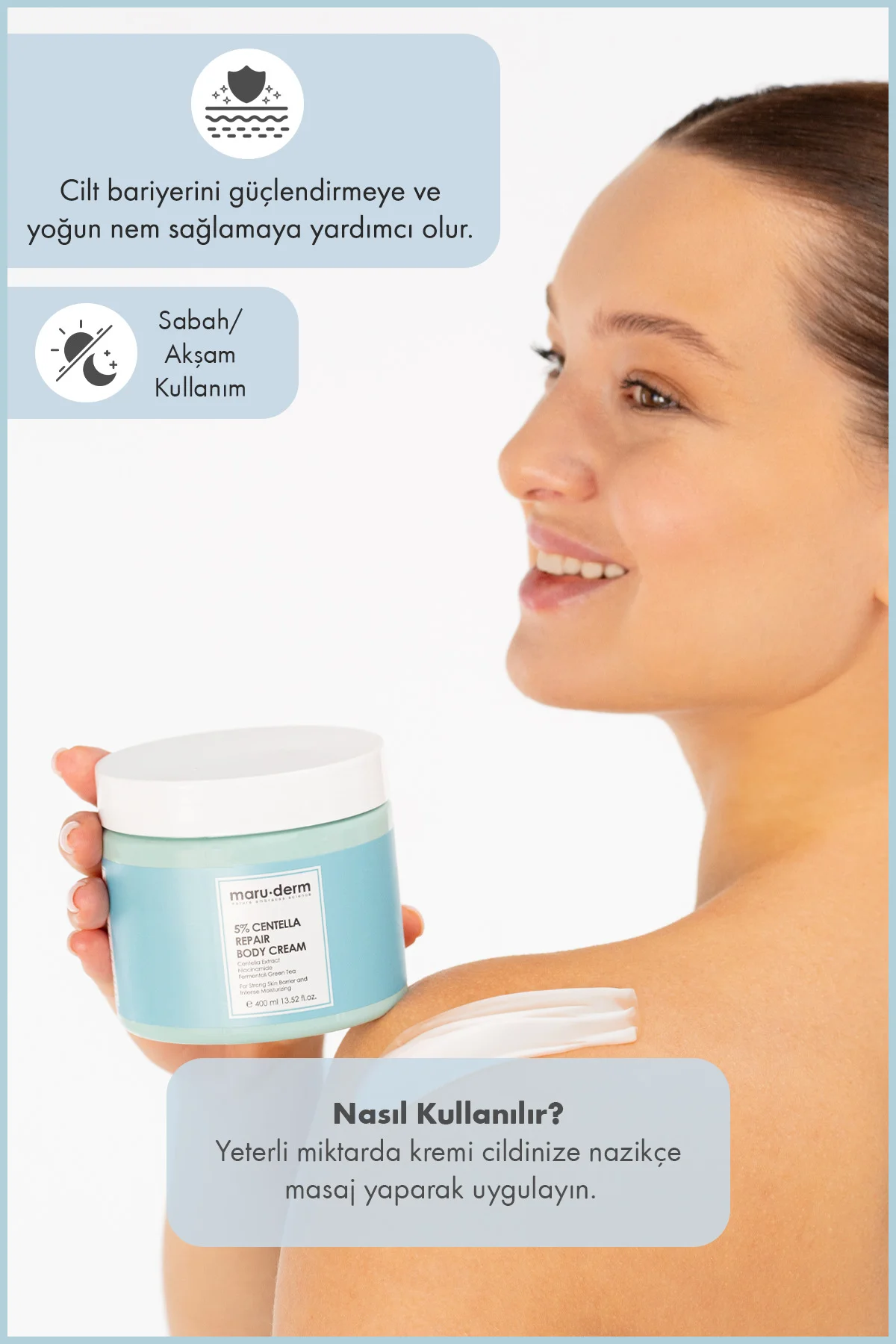 Maruderm %5 Centella Repair Body Cream 400 Ml (W)