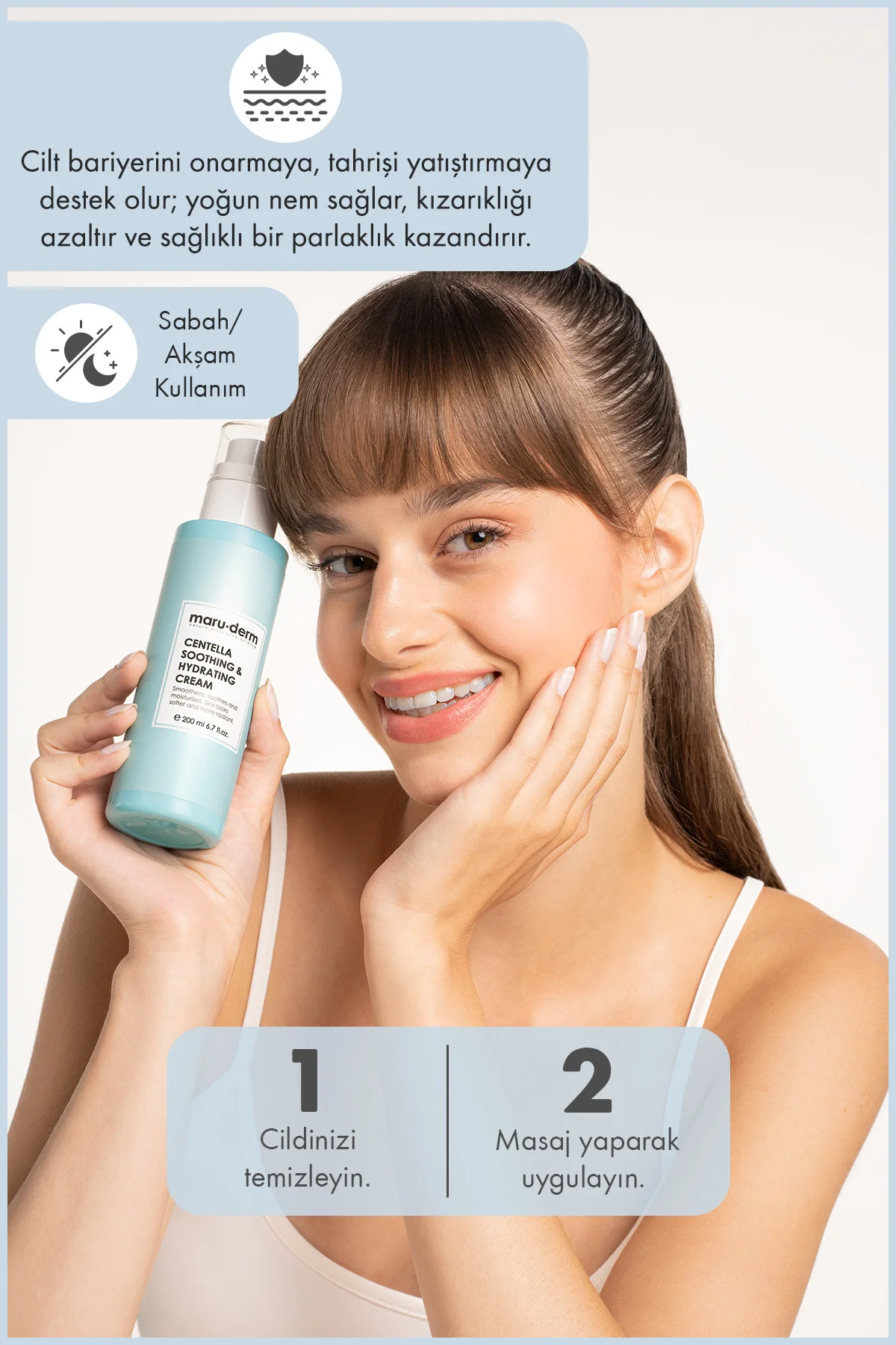 Maruderm Cica Centella Cilt Bakım Kremi 200 Ml