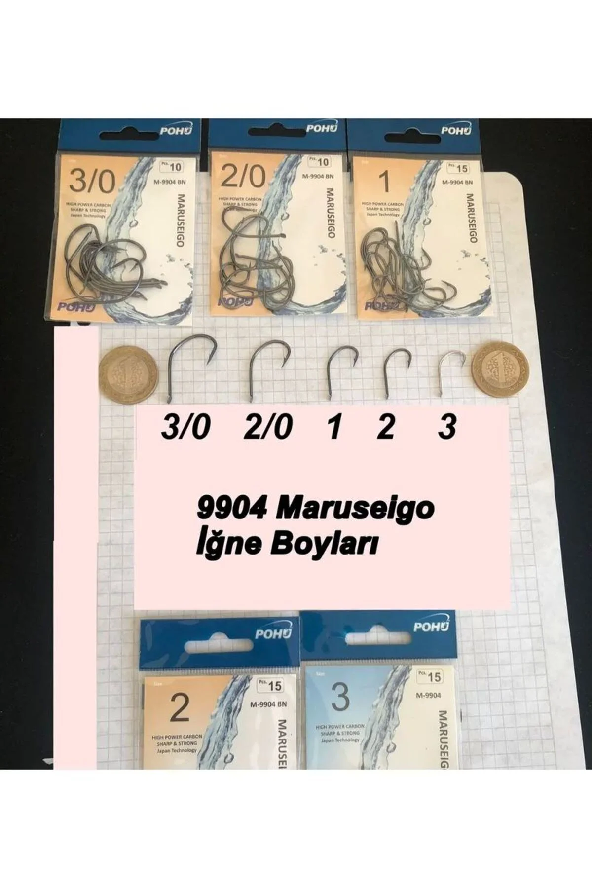 Maruseigo 3/0 Numara 10'lu Paket M-9904 Bn Olta Iğnesi