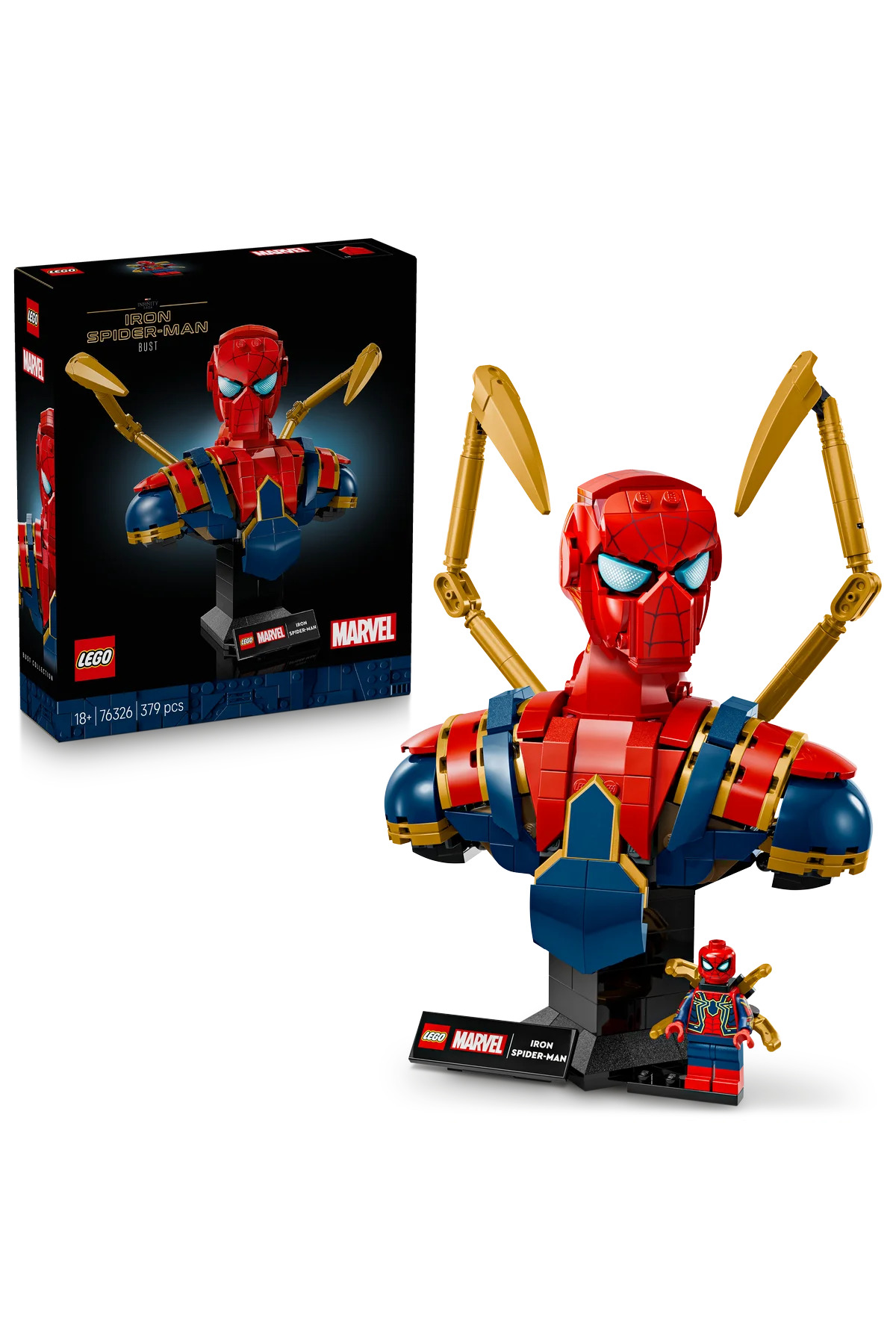 Lego ® ǀ Marvel İron Örümcek Adam Büstü 76326 - Yetişkinler İçin Kolek