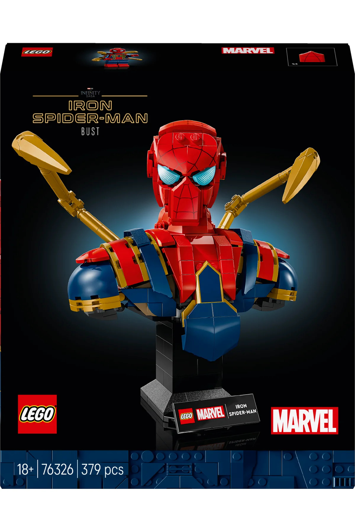 Lego ® ǀ Marvel İron Örümcek Adam Büstü 76326 - Yetişkinler İçin Kolek