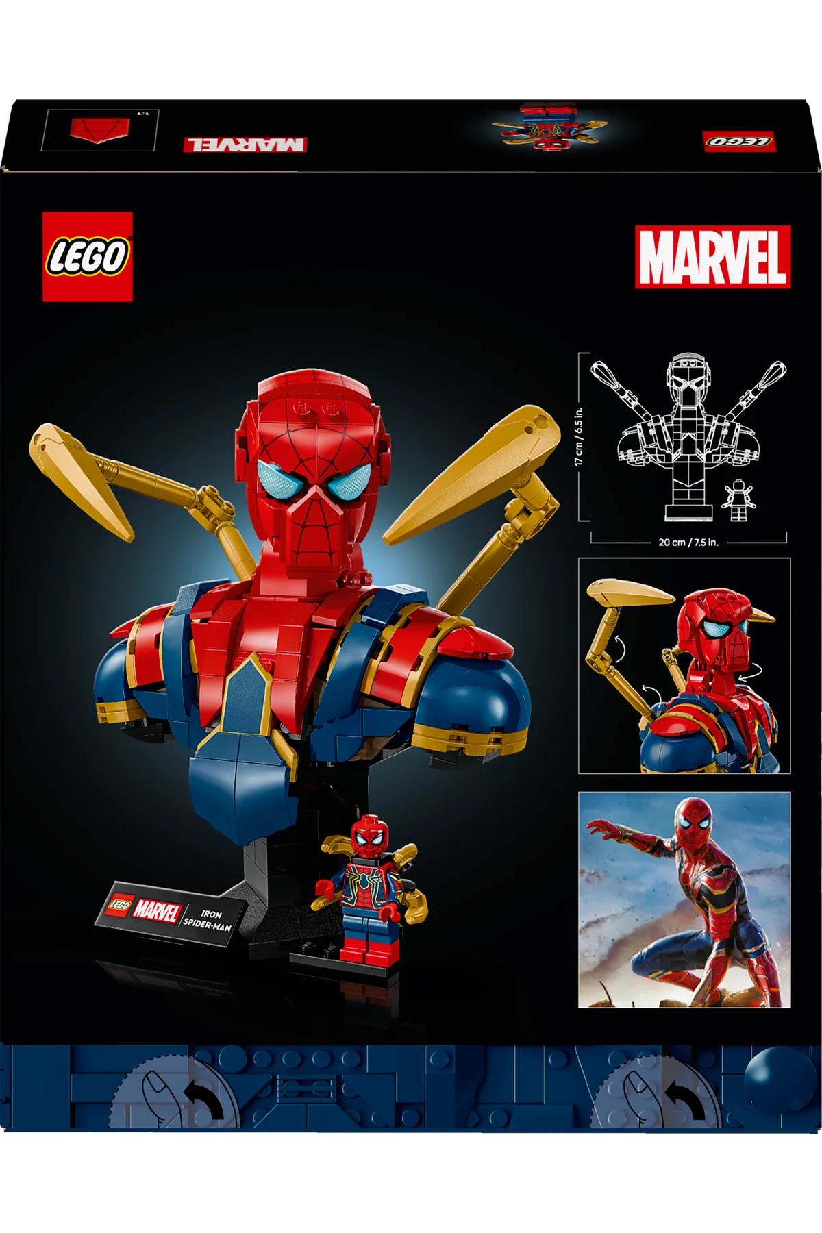 Lego ® ǀ Marvel İron Örümcek Adam Büstü 76326 - Yetişkinler İçin Kolek