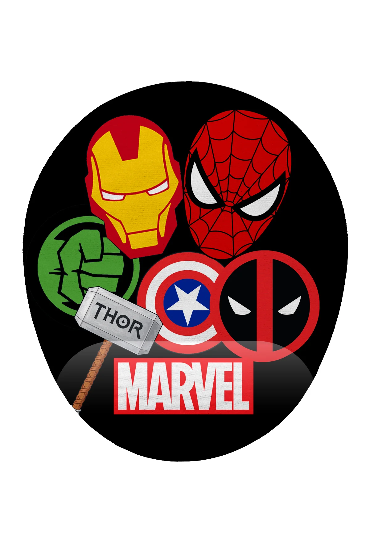 Marvel Karakterleri Bilek Destekli Mouse Pad Ergonomik Kaymaz Taban Mousepad Fare Altlığı