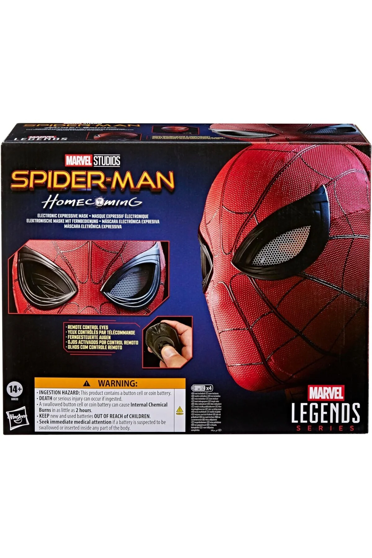 Marvel Legends Serisi Homecoming Elektronik Etkileyici Maske, Yetişkinler için Premium E